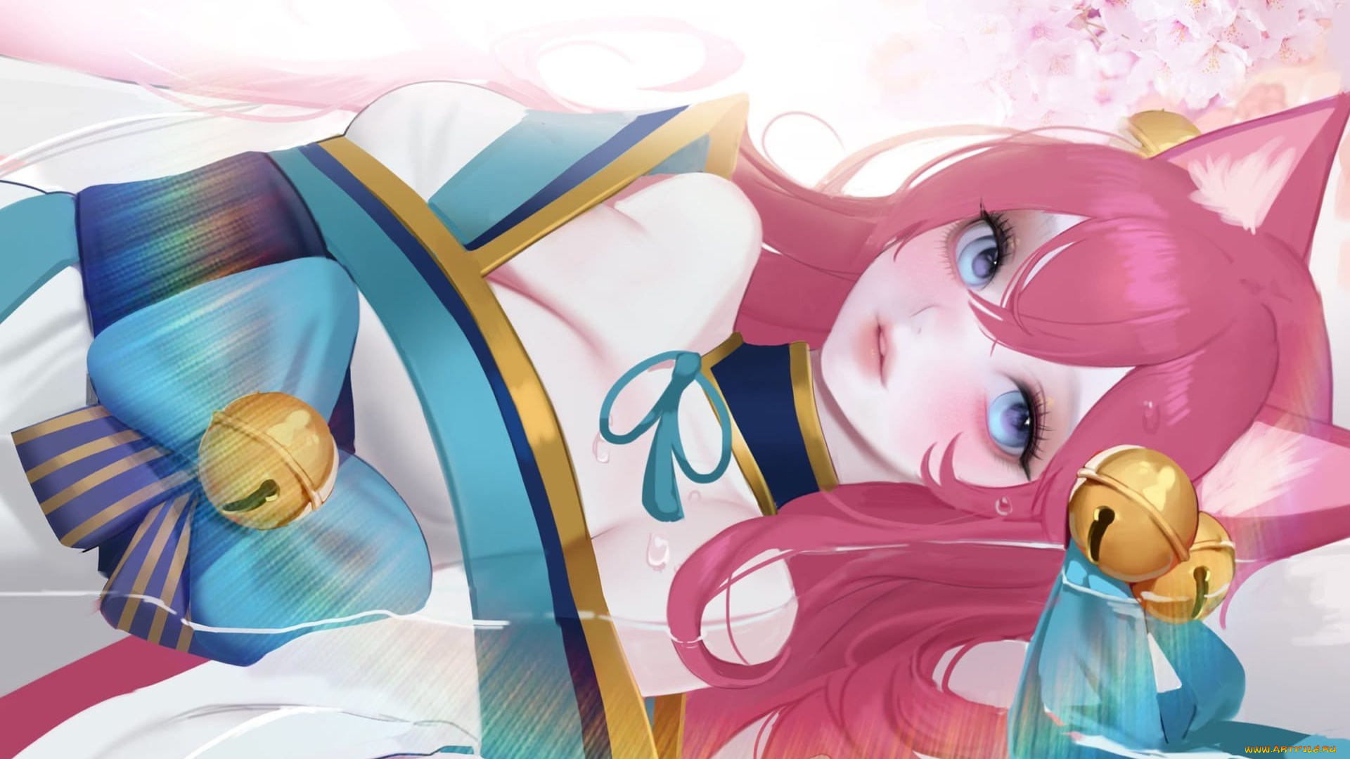 видео, игры, league, of, legends, ahri, ушки, колокольчики