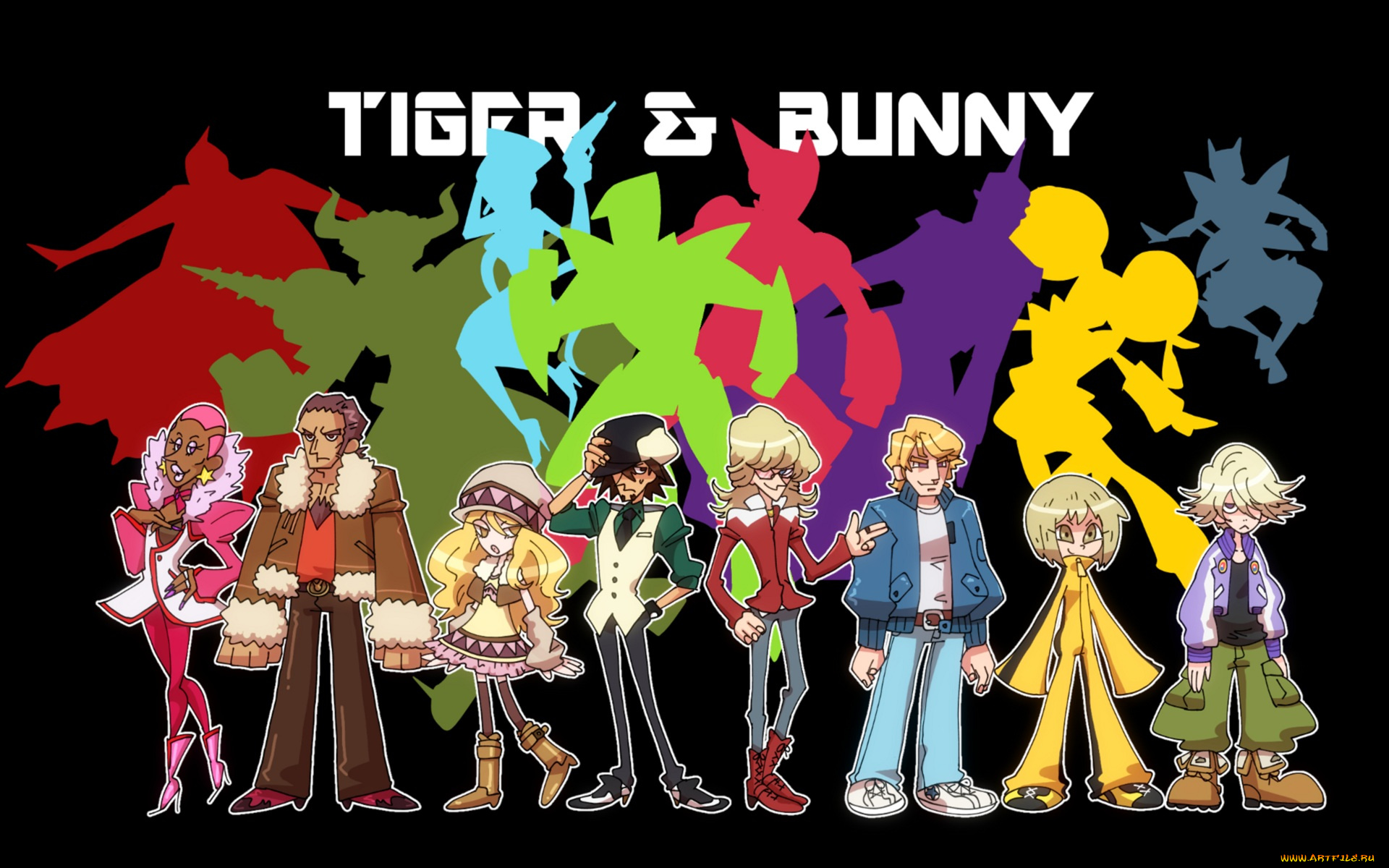 аниме, tiger, and, bunny, тигр, и, кролик