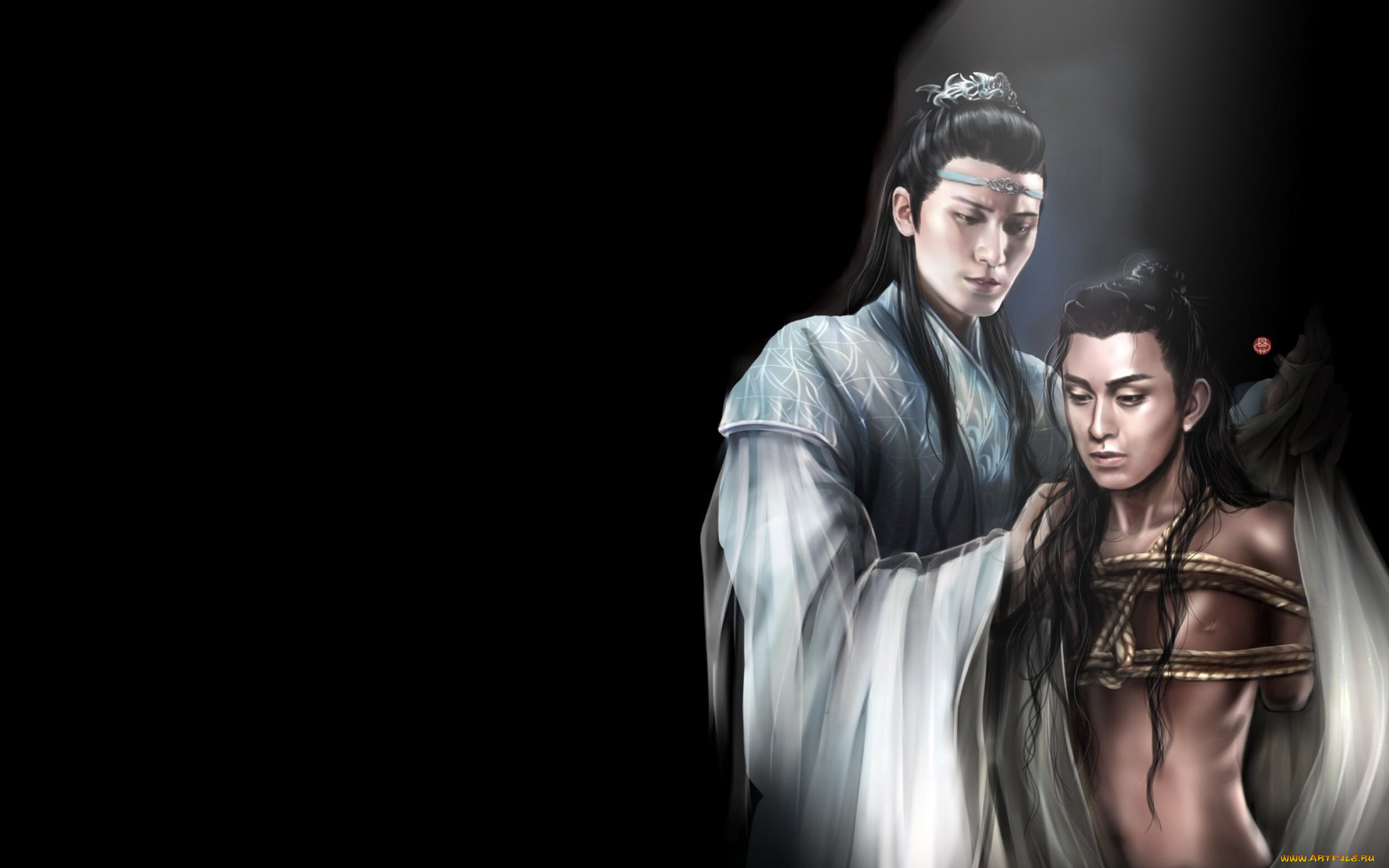 рисованное, кино, , мультфильмы, лань, сичень, мэн, яо, веревки