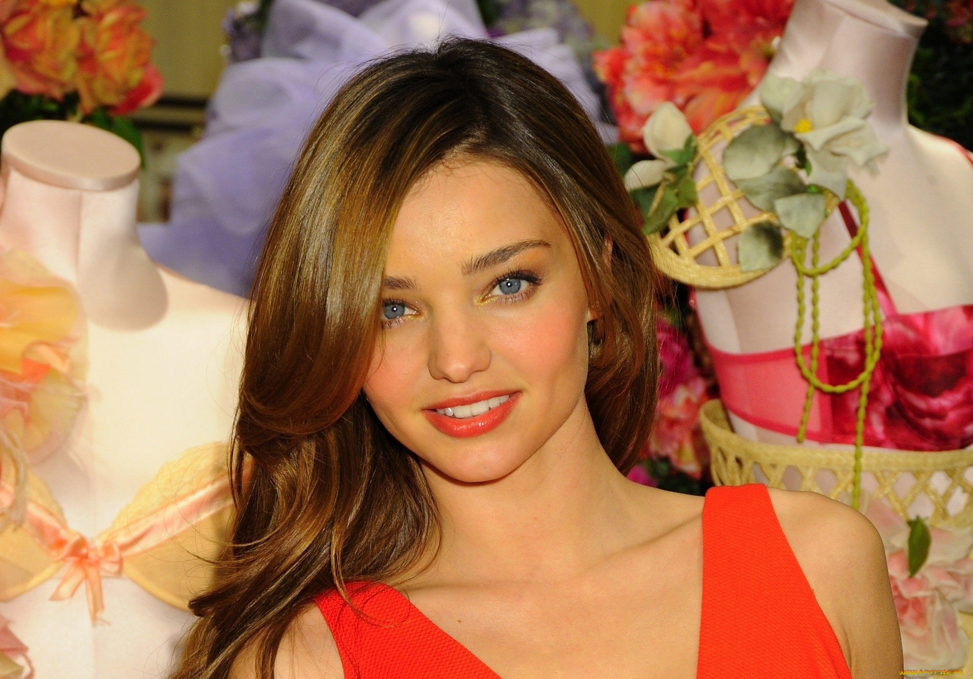 девушки, miranda, kerr, улыбка