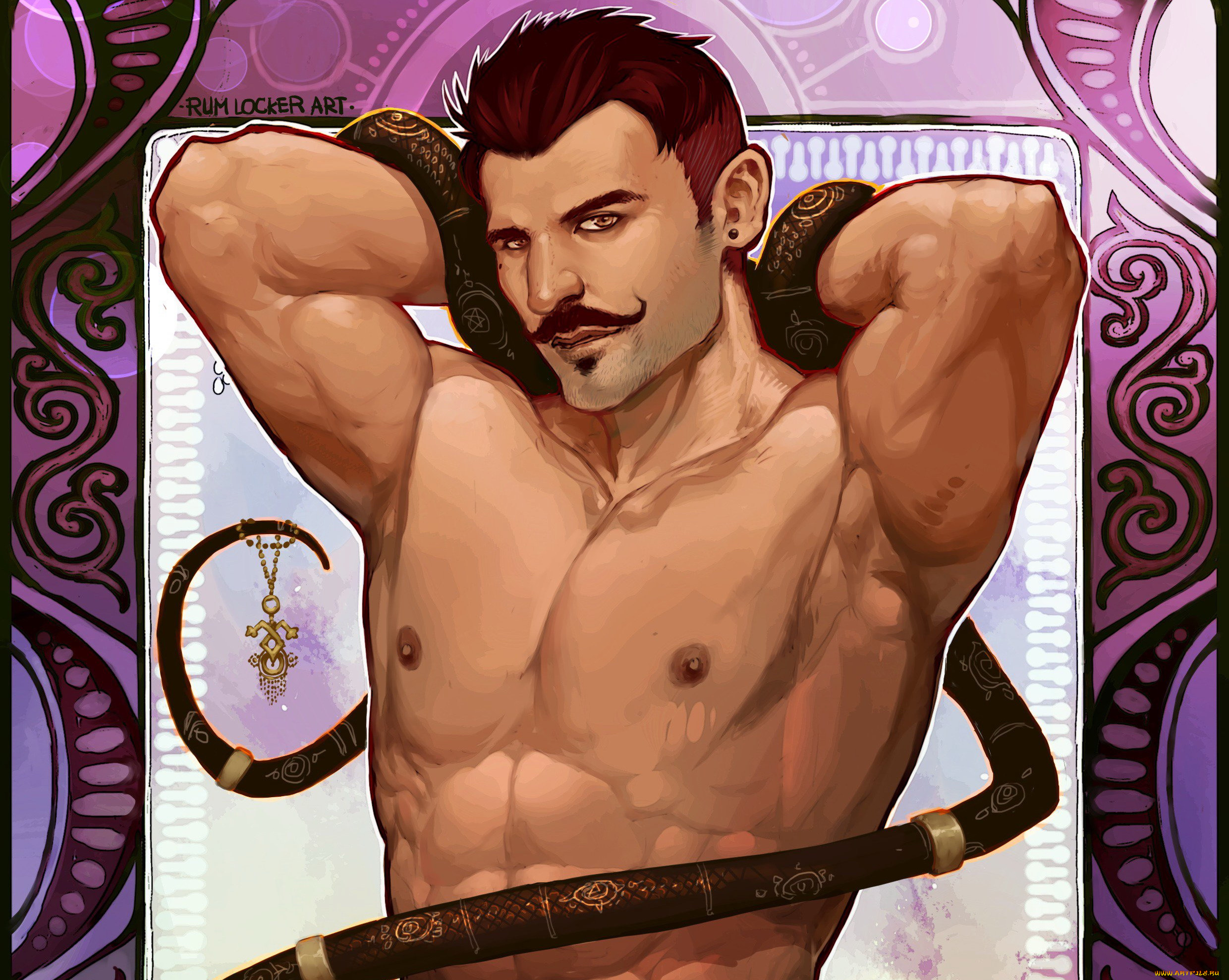 видео, игры, dragon, age, мужчина, торс, змея