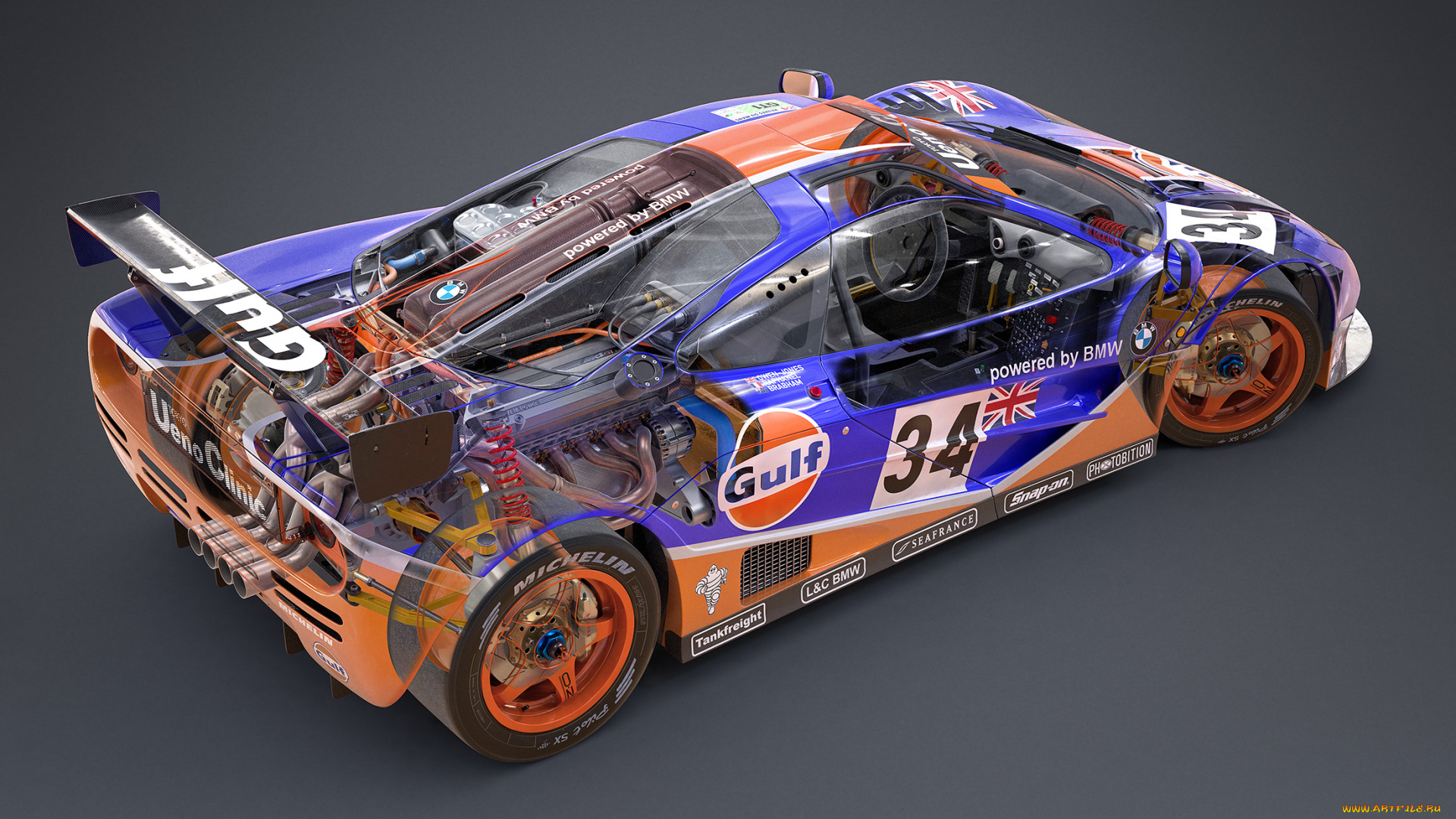 автомобили, рентген, mclaren