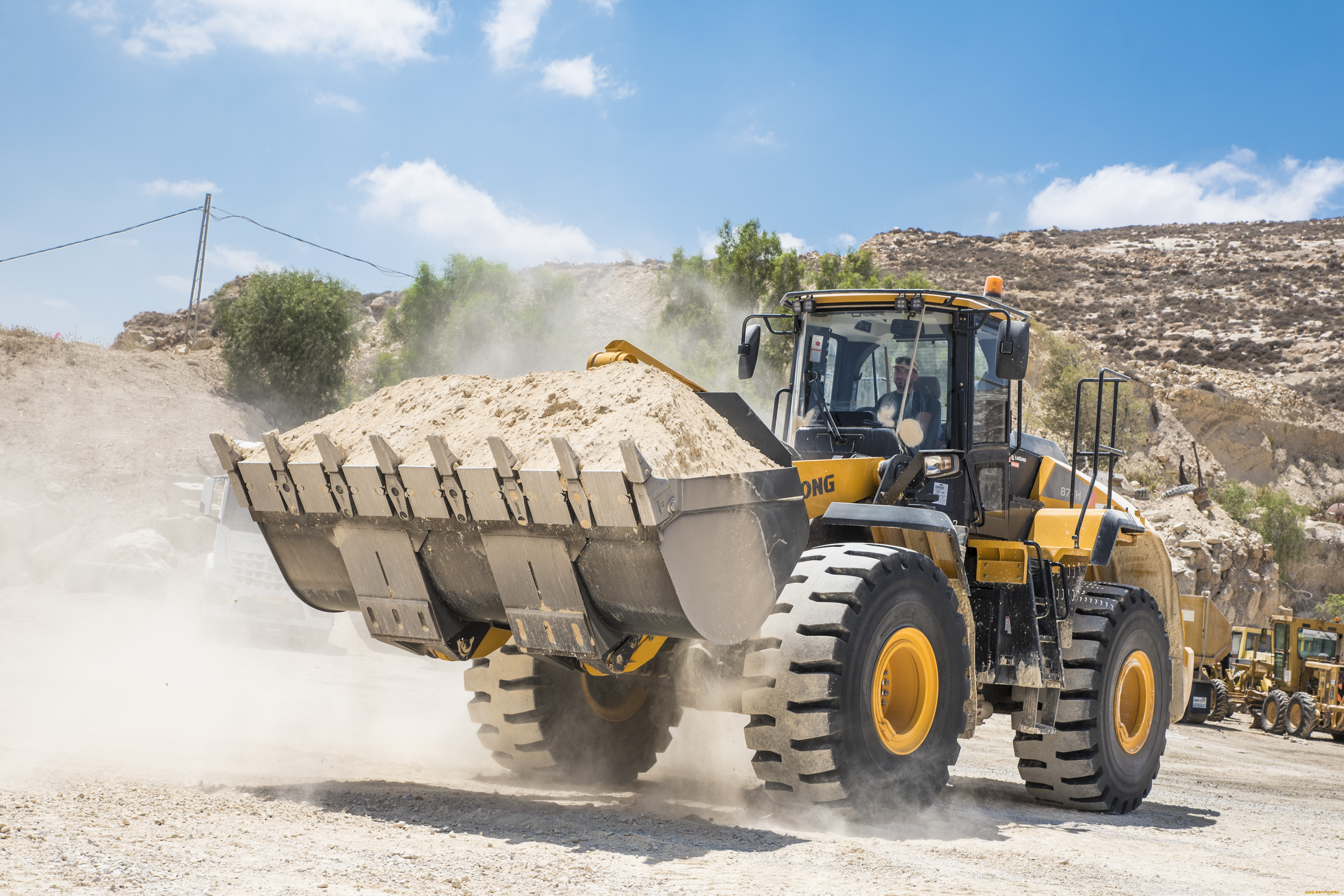 техника, фронтальные, погрузчики, liugong