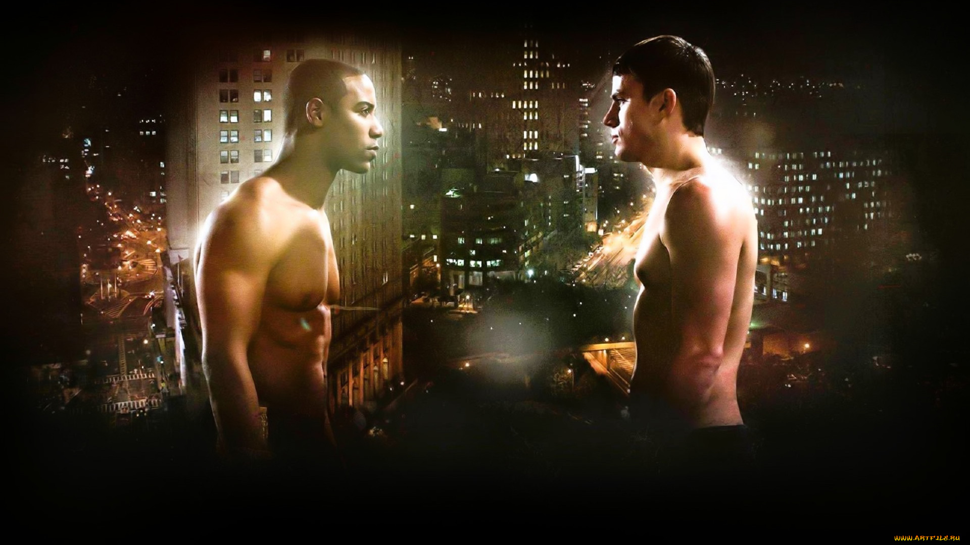 кино, фильмы, fighting, персонажи, улица, здания, город, огни