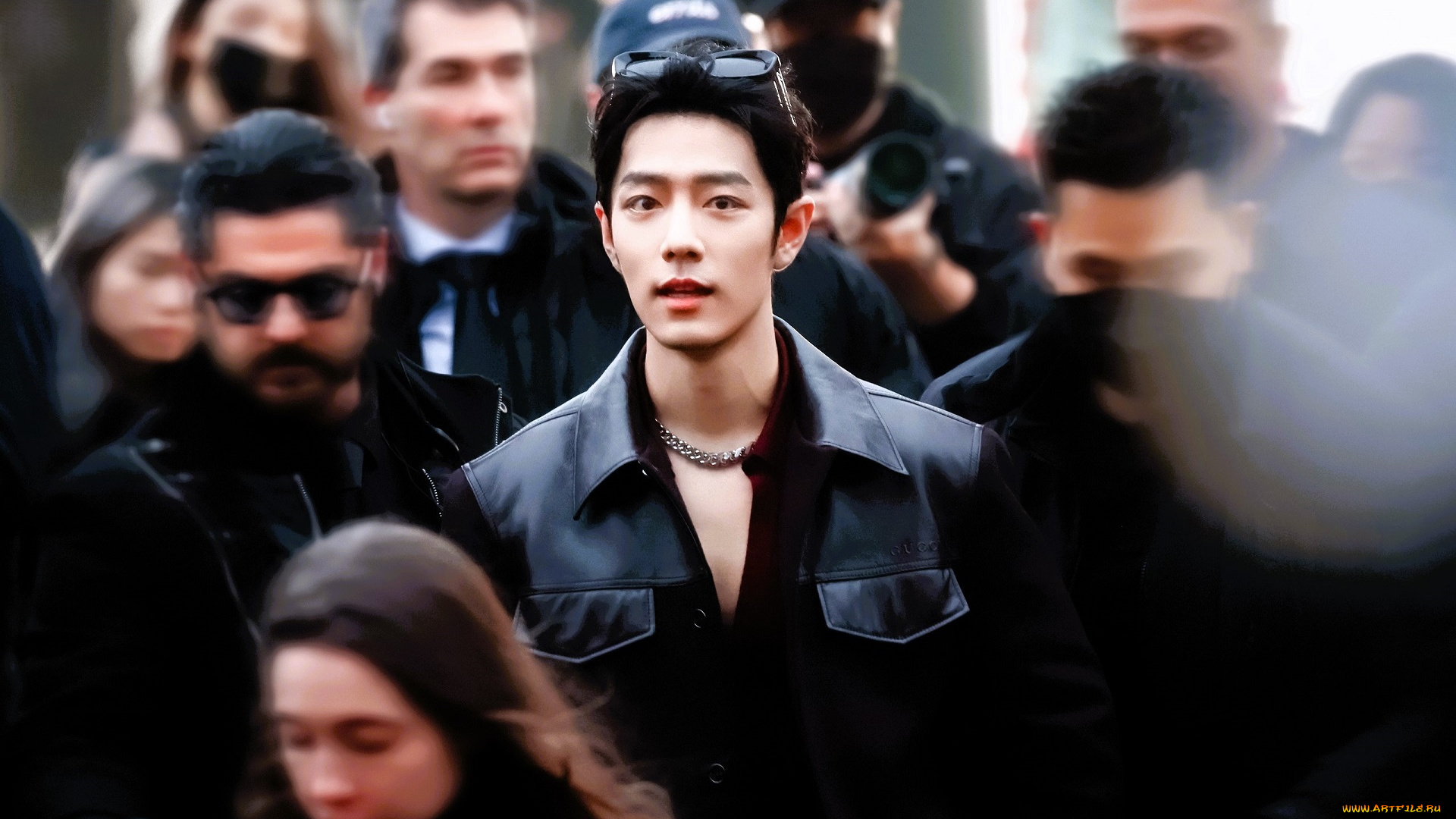 мужчины, xiao, zhan, актер, очки, куртка, люди