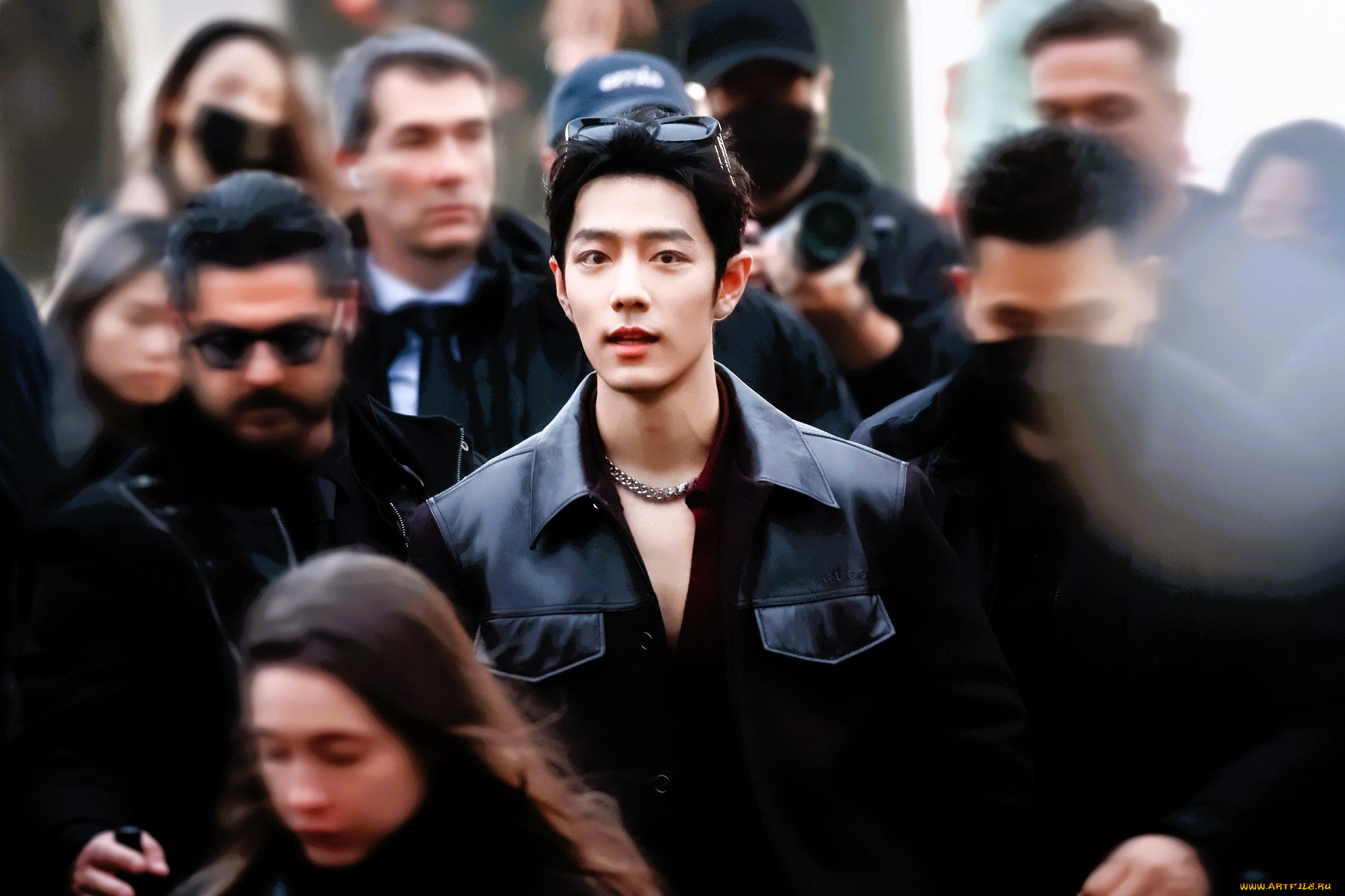 мужчины, xiao, zhan, актер, очки, куртка, люди
