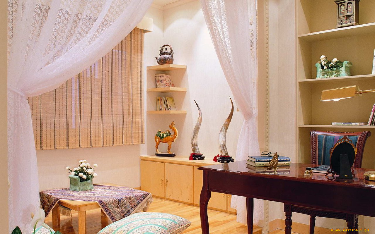 интерьер, кабинет, библиотека, офис