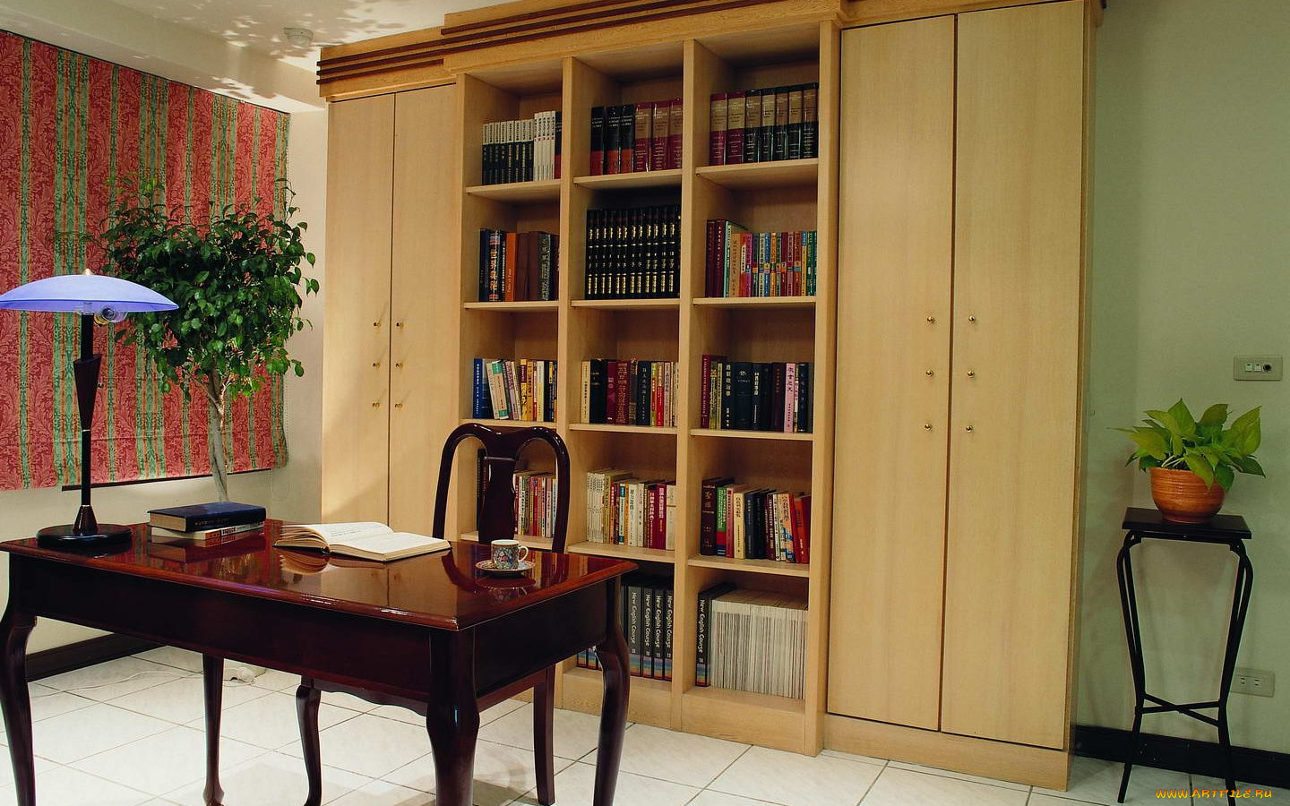 интерьер, кабинет, библиотека, офис