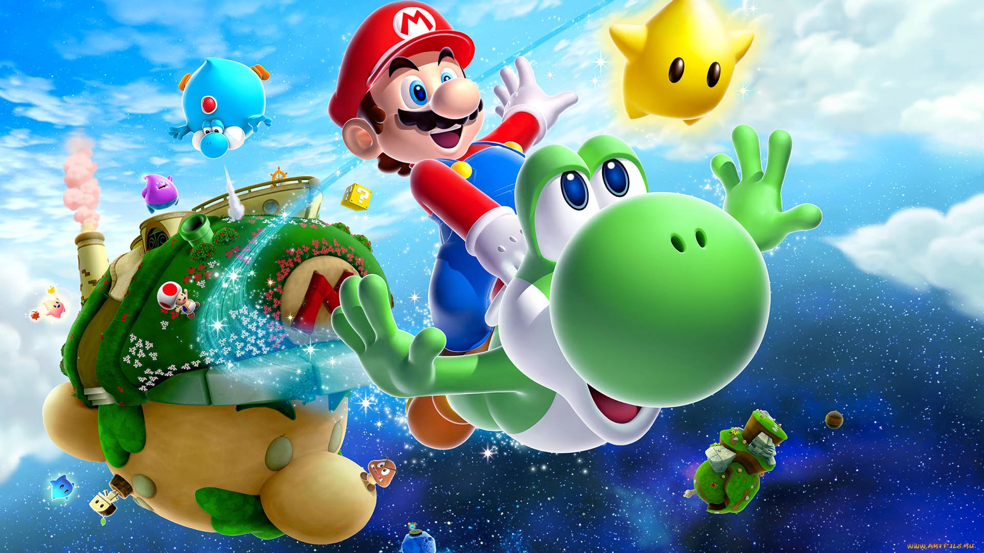 super, mario, galaxy, видео, игры