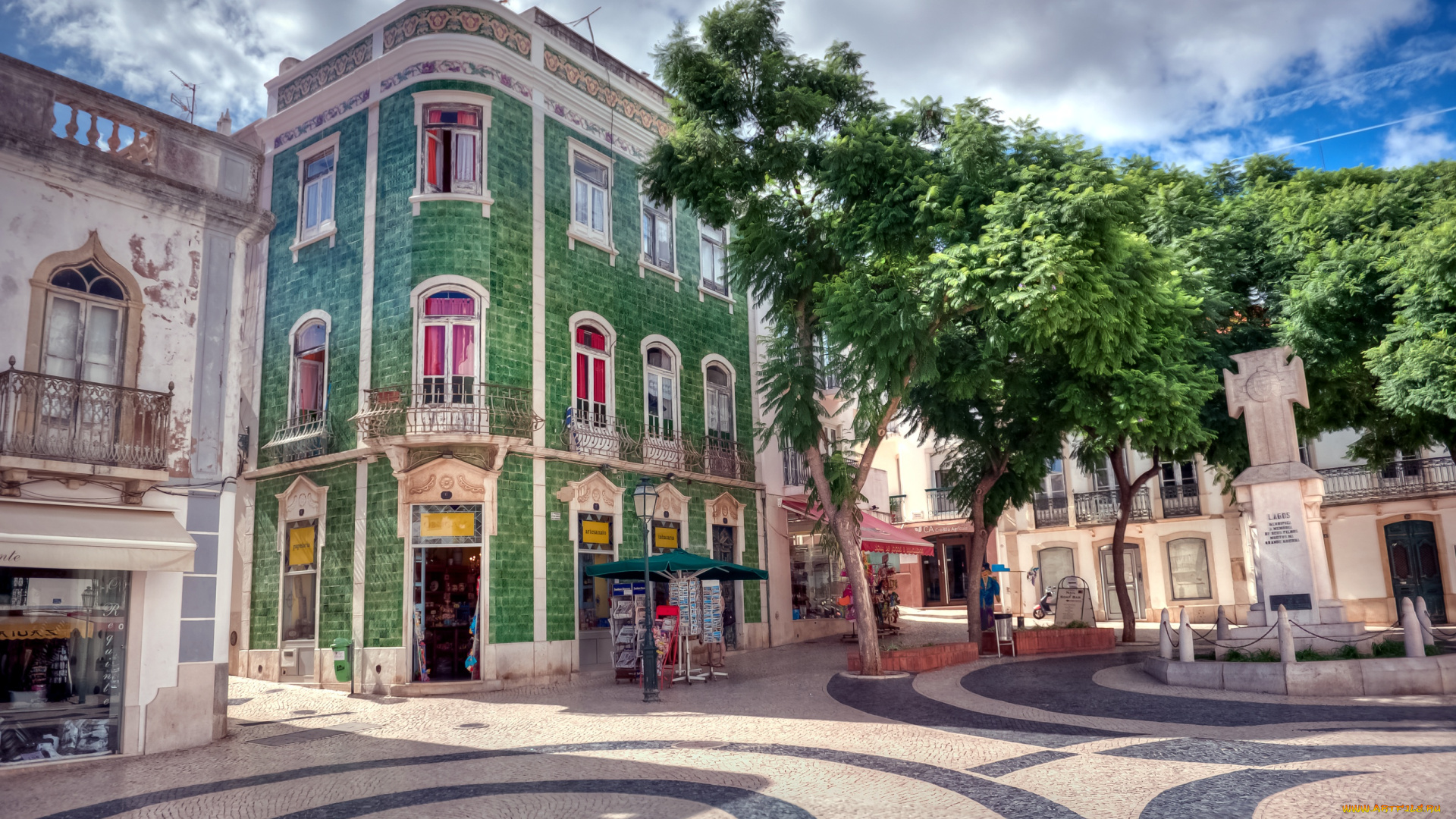 лагос, португалия, города, улицы, площади, набережные, плитка, улица, здания