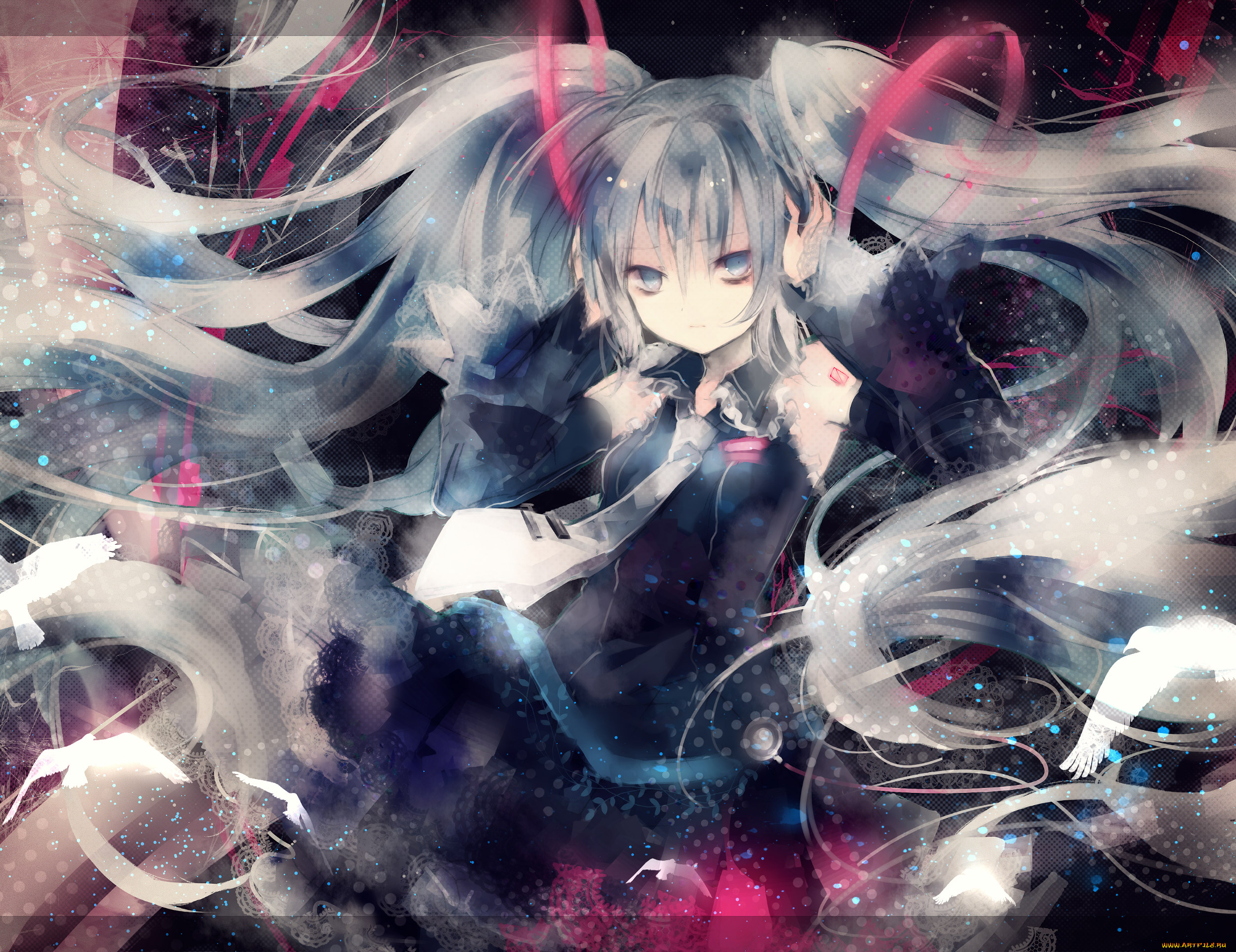 hatsune, miku, аниме, vocaloid