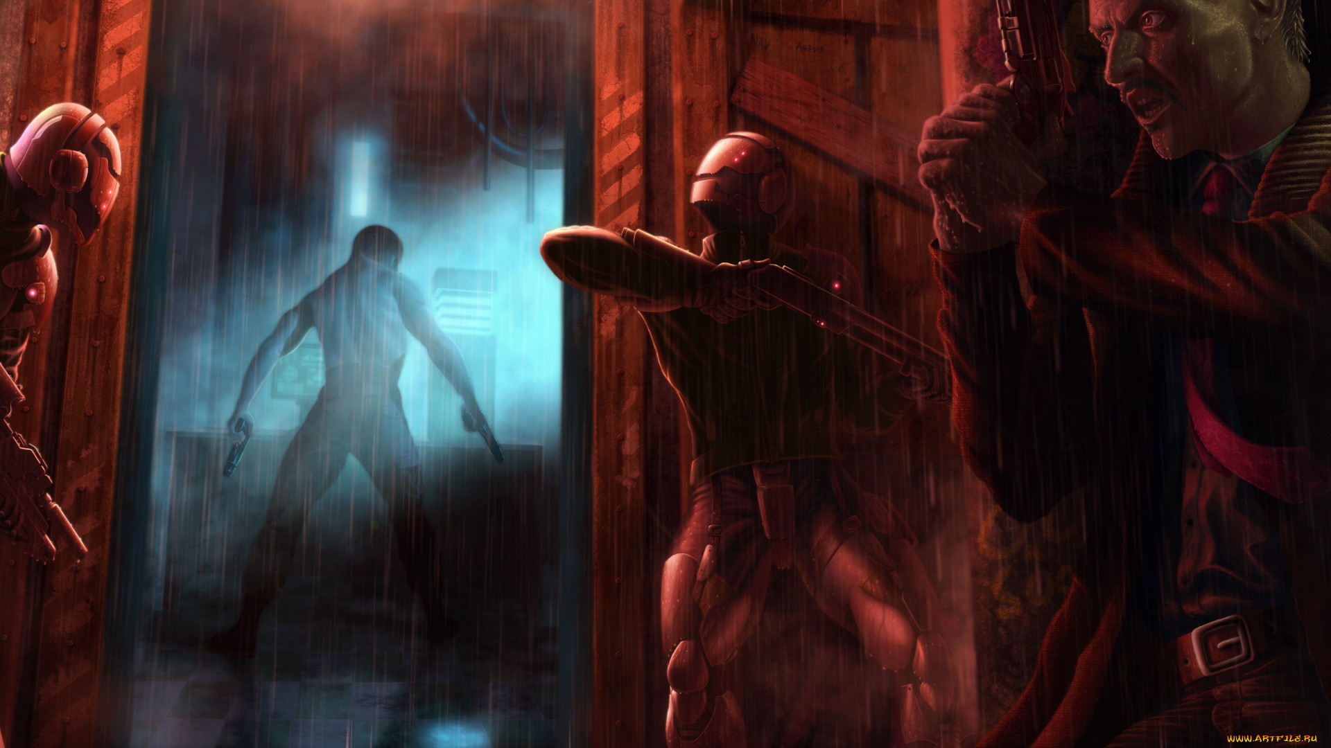 фэнтези, люди, оружие