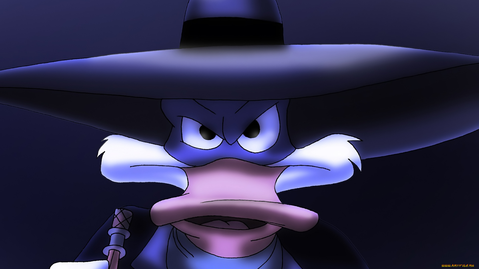 мультфильмы, darkwing, duck, черный, плащ