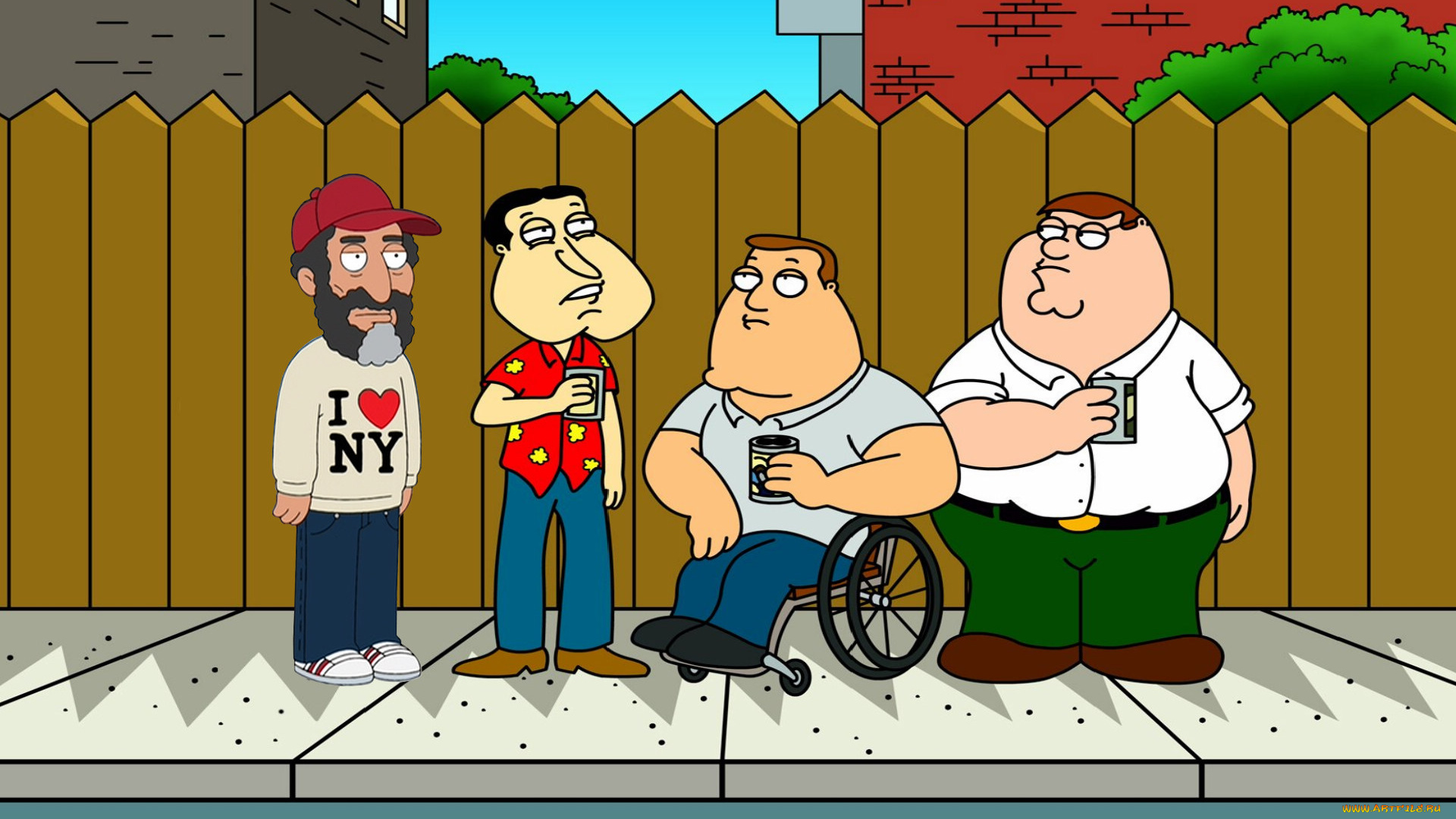мультфильмы, family, guy, люди, улица