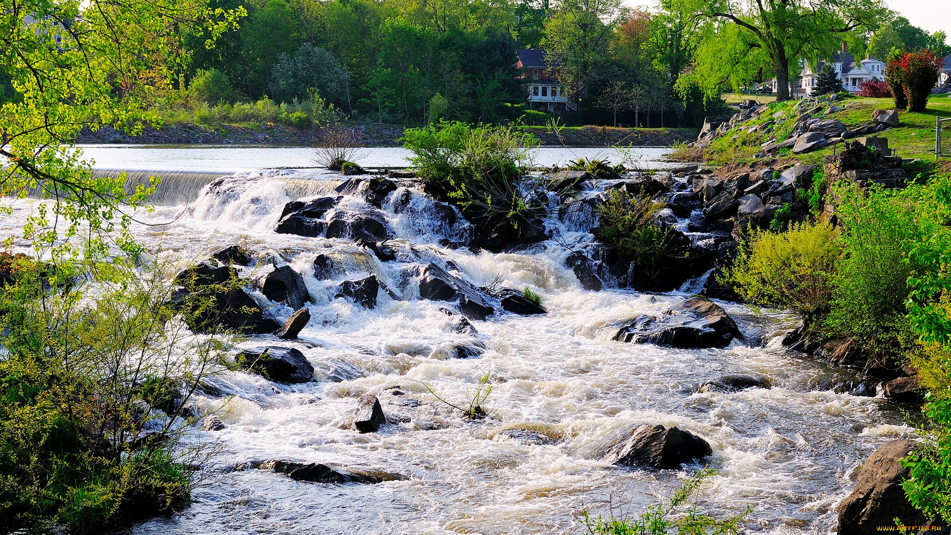 река, природа, реки, озера, поток, камни, пейзаж