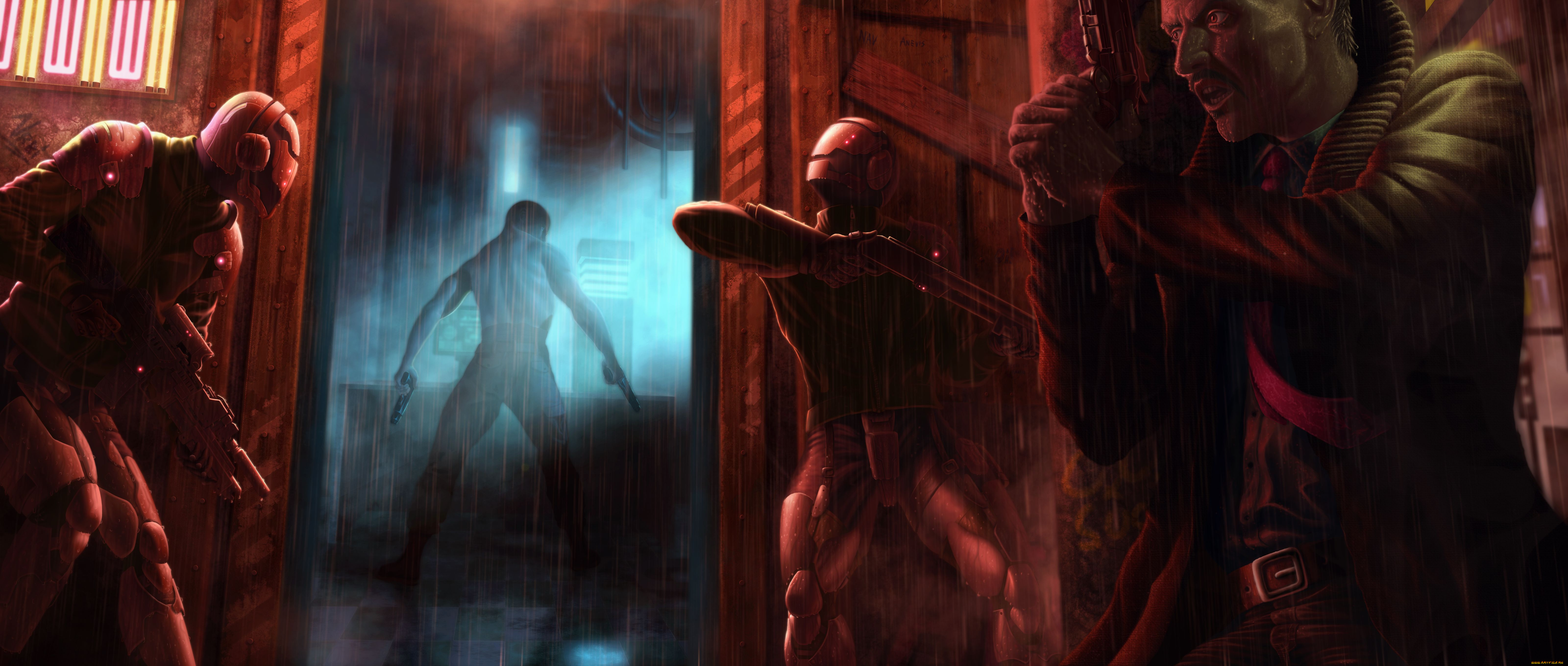 фэнтези, люди, оружие