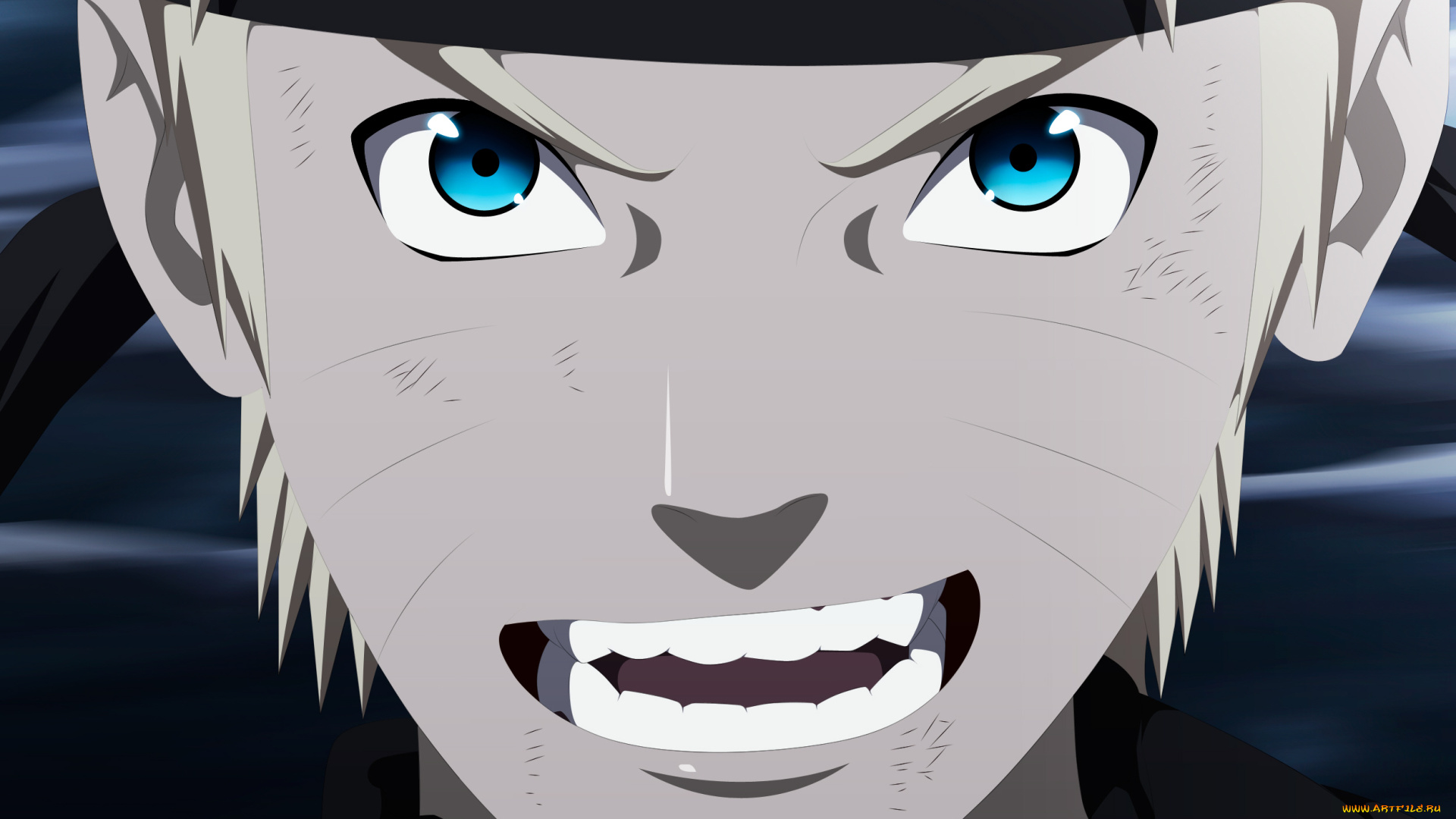 аниме, naruto, лицо, наруто, узумаки, парень, блондин, голубые, глаза