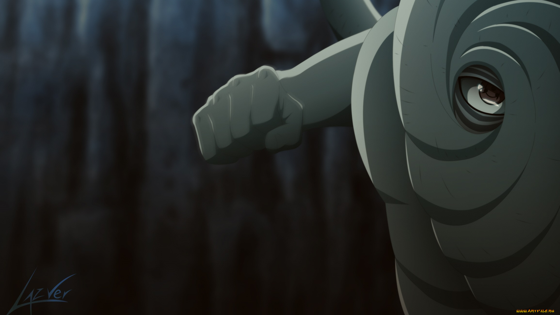 аниме, naruto, манга, обито, учиха, белый, зетцу, кулак, маска