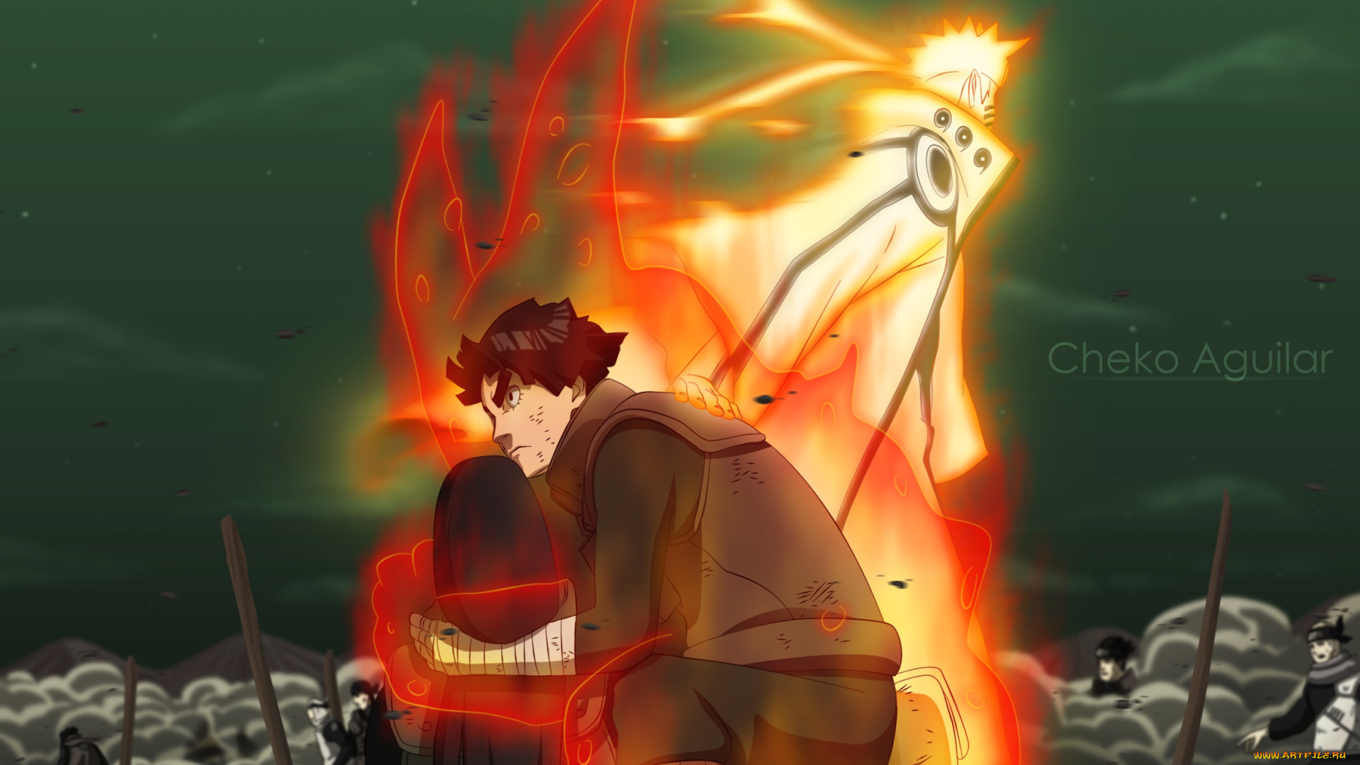 аниме, naruto, режим, кьюби, наруто, уроганные, хроники, манга, парни, ночь