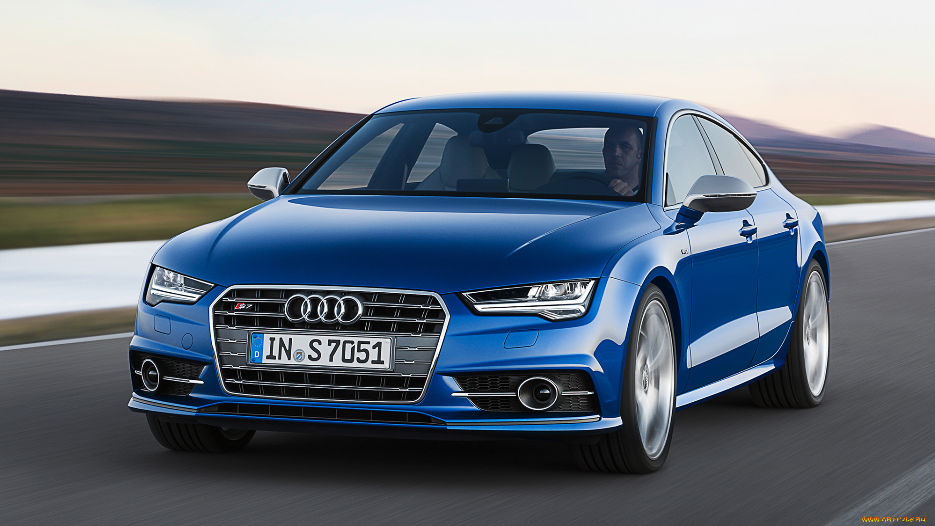 автомобили, audi, s7, sportback, 2014г, синий