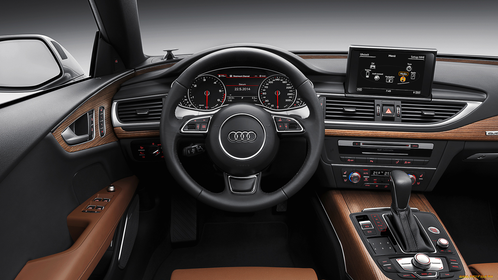 автомобили, спидометры, торпедо, audi, a7, sportback, 3-0, tdi, quattro, 2014г