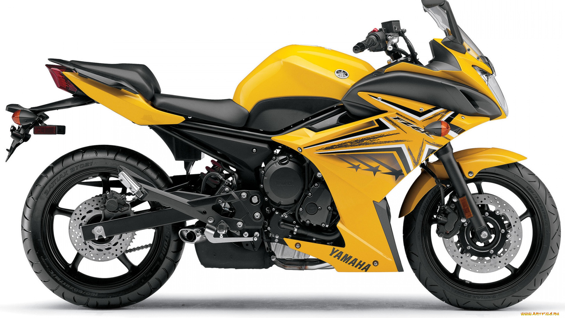 мотоциклы, yamaha, желтый