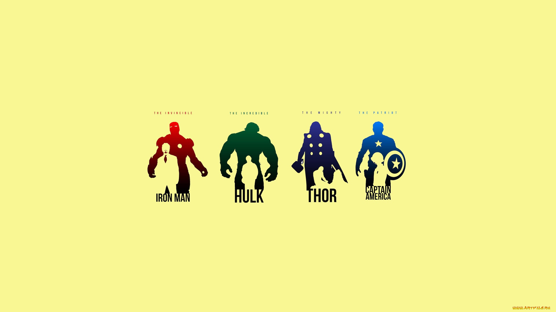 рисованные, минимализм, капитан, америка