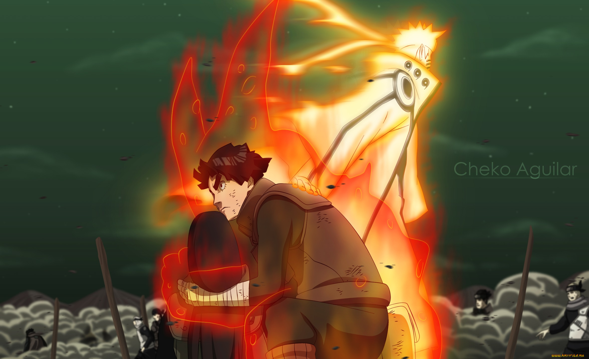 аниме, naruto, режим, кьюби, наруто, уроганные, хроники, манга, парни, ночь