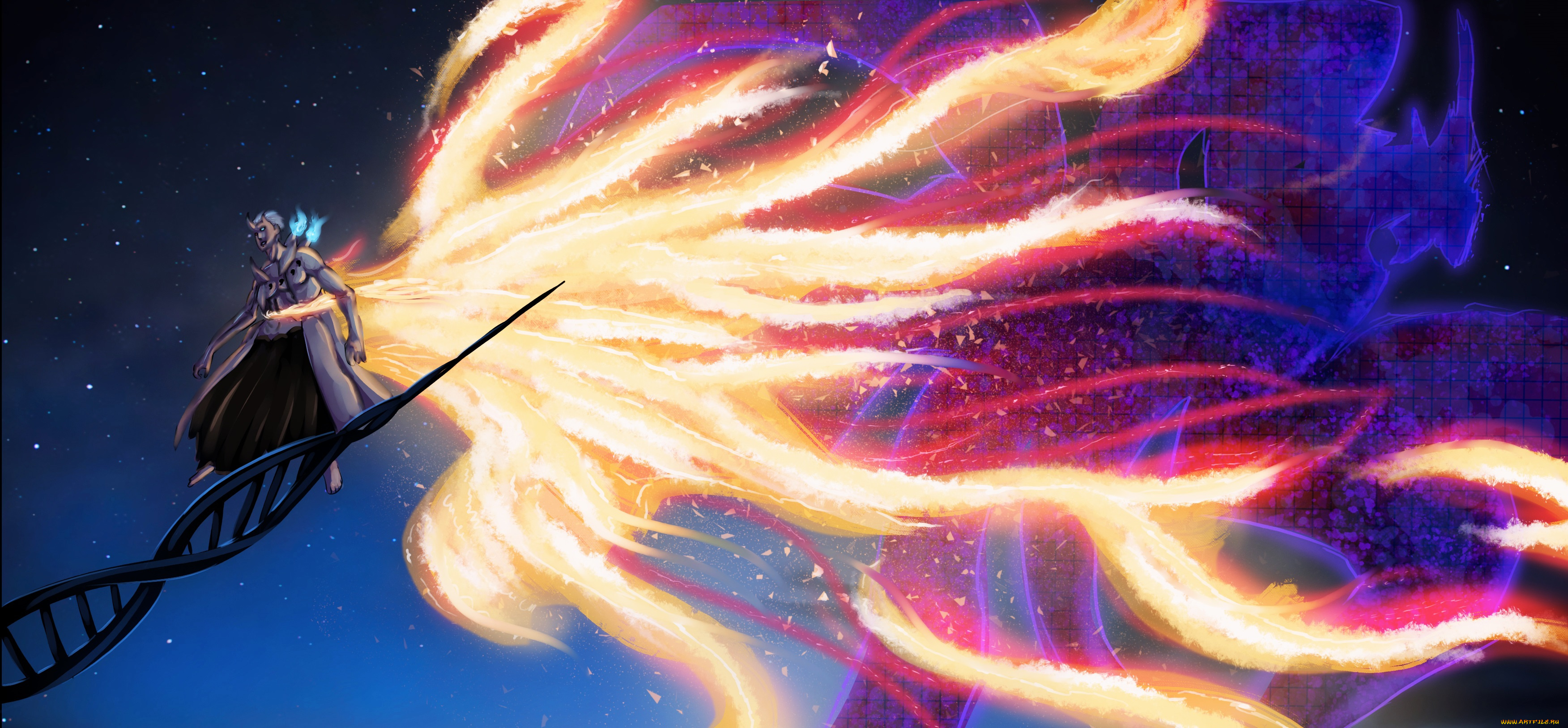 аниме, naruto, ночь, обито, учиха, сияние, парень