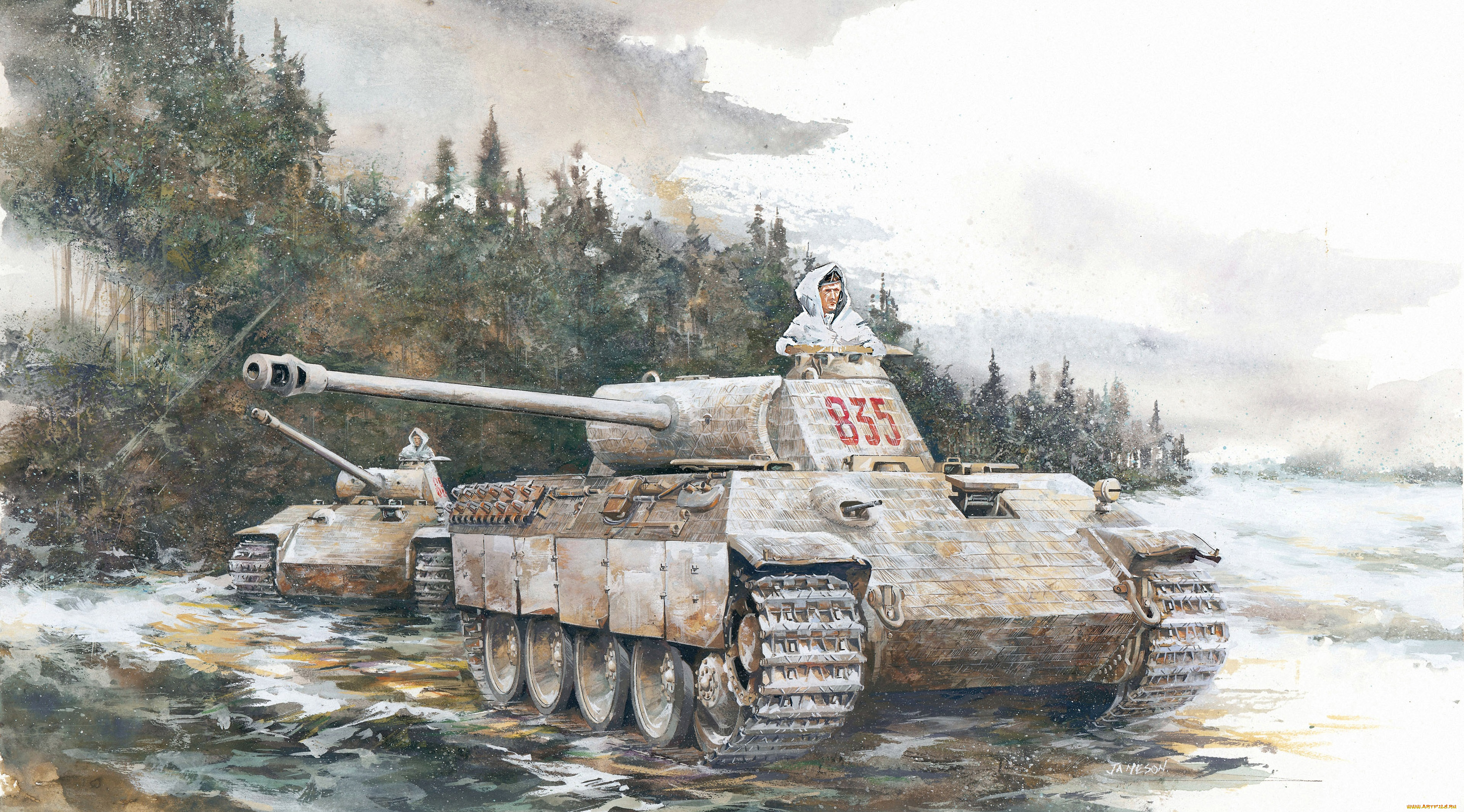 рисованные, армия, танк