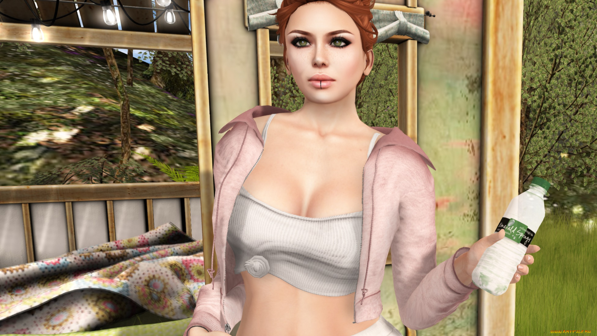 3д, графика, люди, , people, интерьер, фон, взгляд, девушка