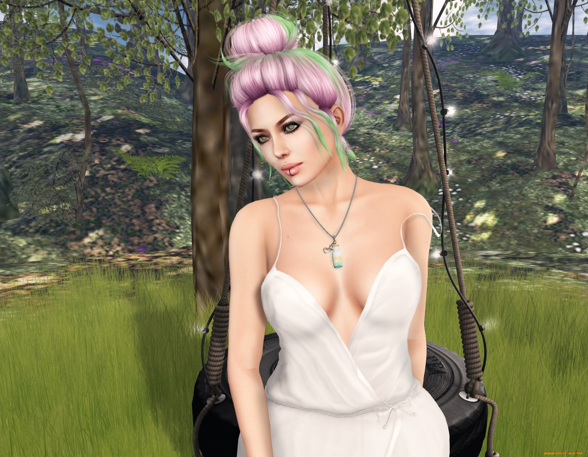 3д, графика, люди, , people, взгляд, фон, девушка