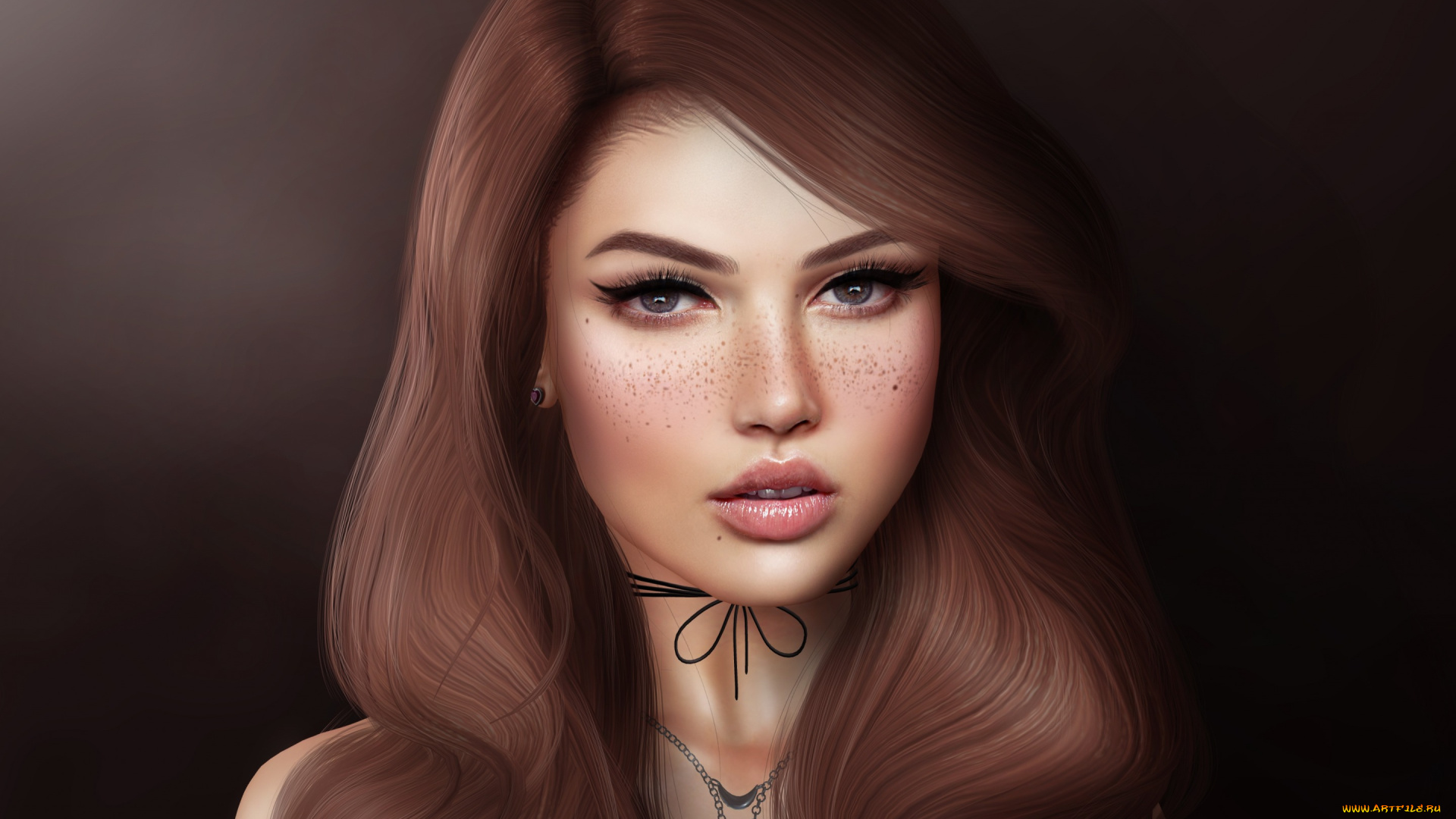 3д, графика, портрет, , portraits, взгляд, глаза, фон, лицо, девушка, губы