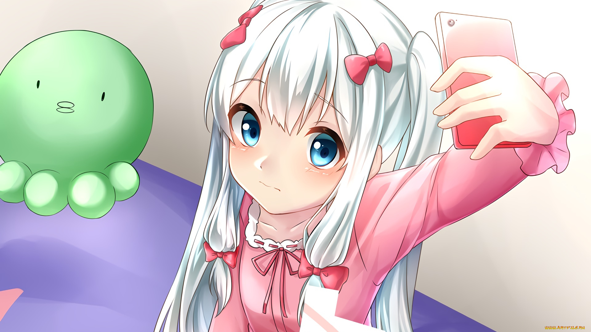 аниме, eromanga-sensei, девушка, фон, взгляд