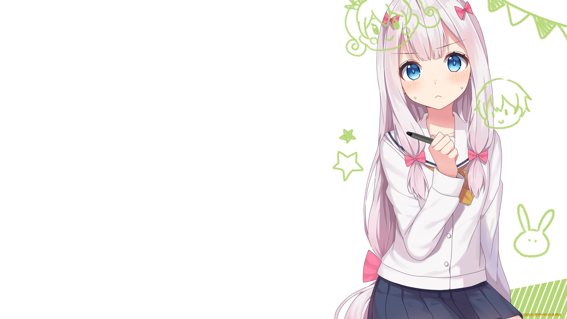 аниме, eromanga-sensei, девушка, фон, взгляд