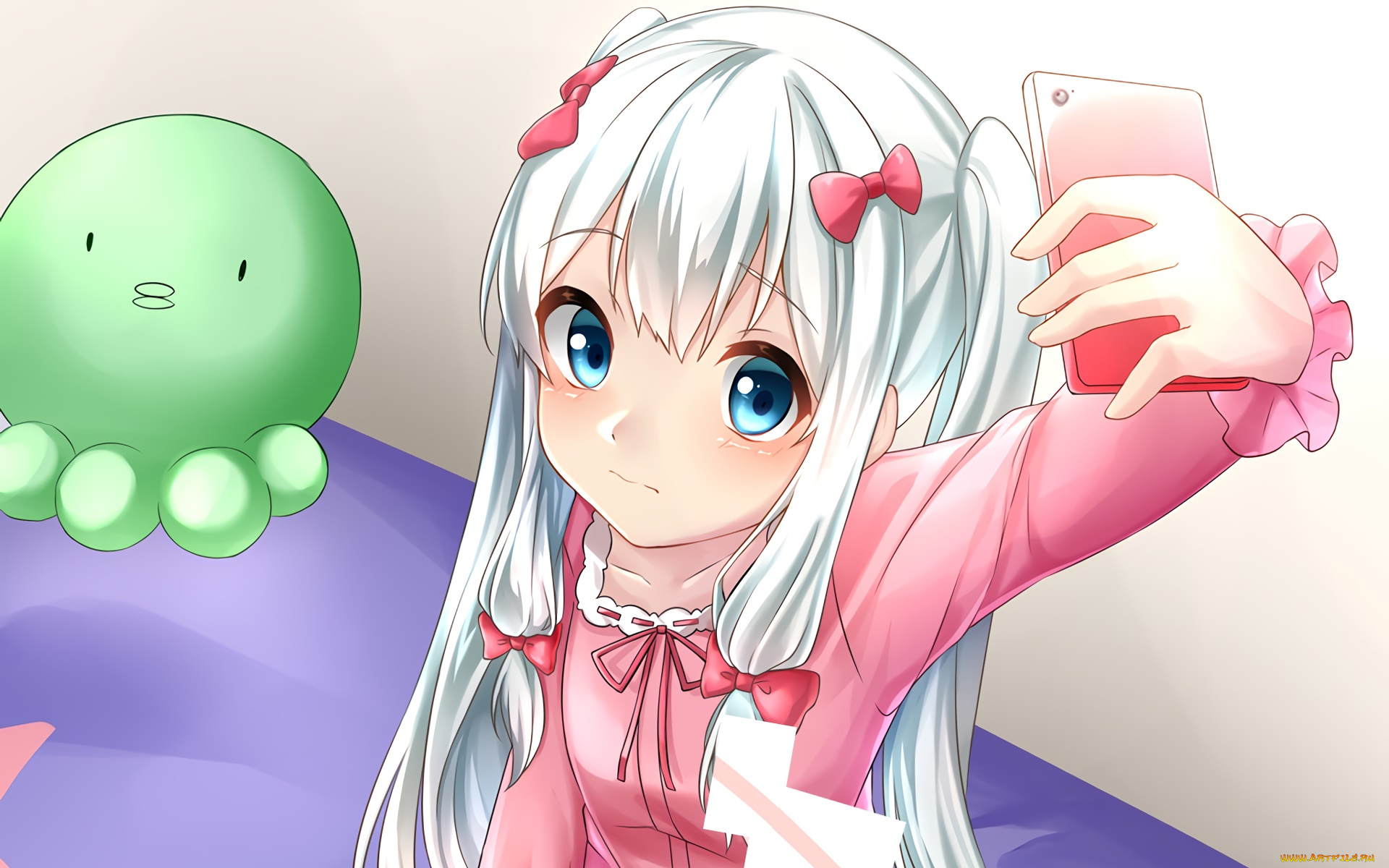 аниме, eromanga-sensei, девушка, фон, взгляд