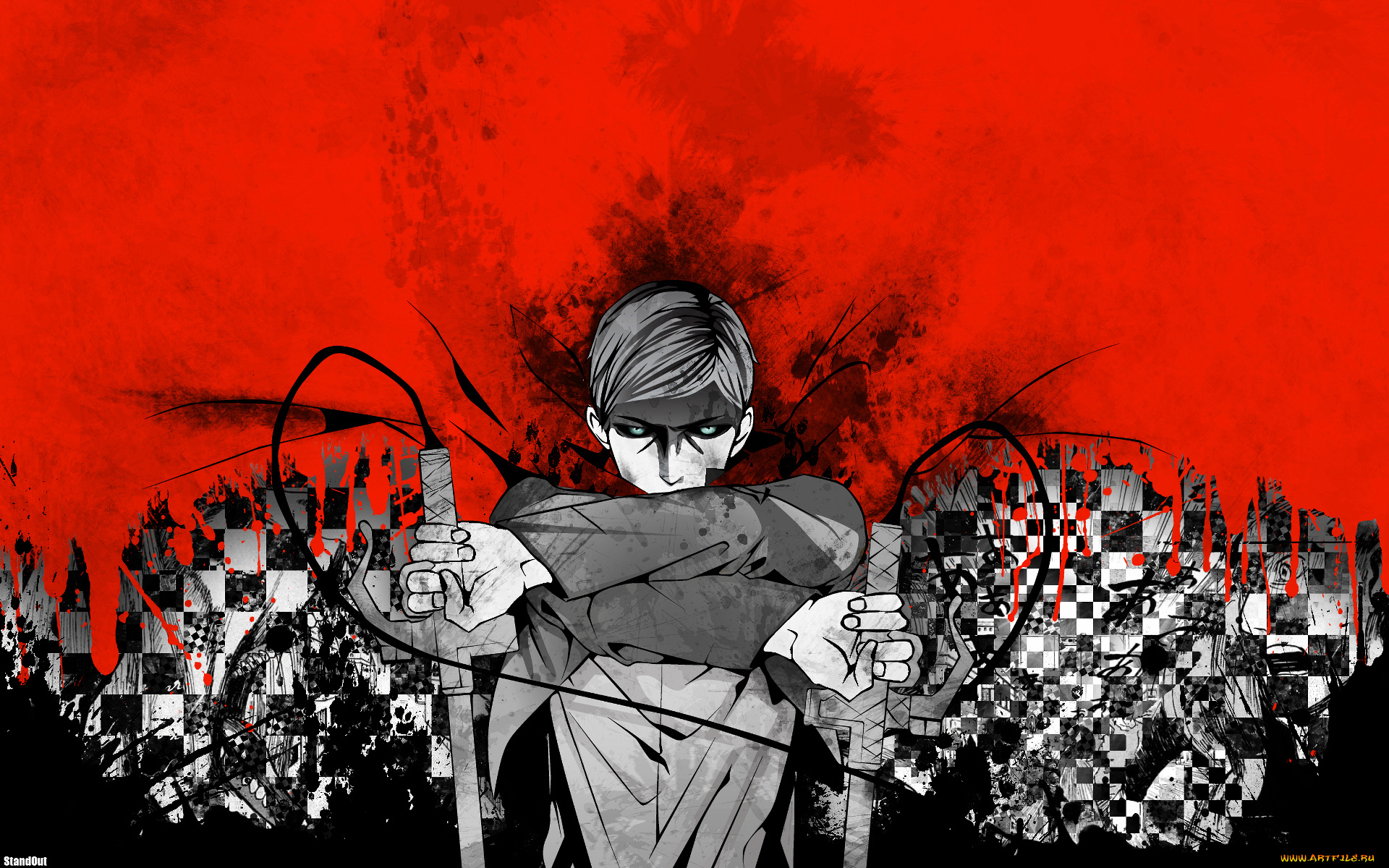 аниме, shingeki, no, kyojin, атака, титанов