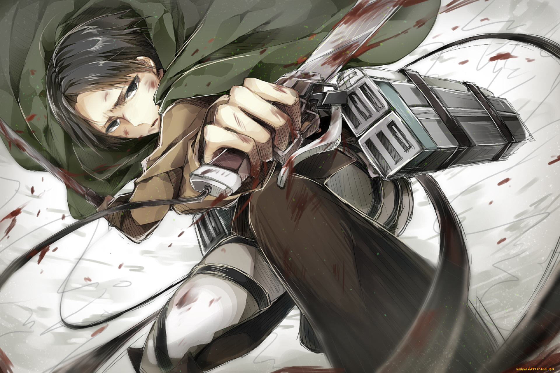 аниме, shingeki, no, kyojin, атака, титанов