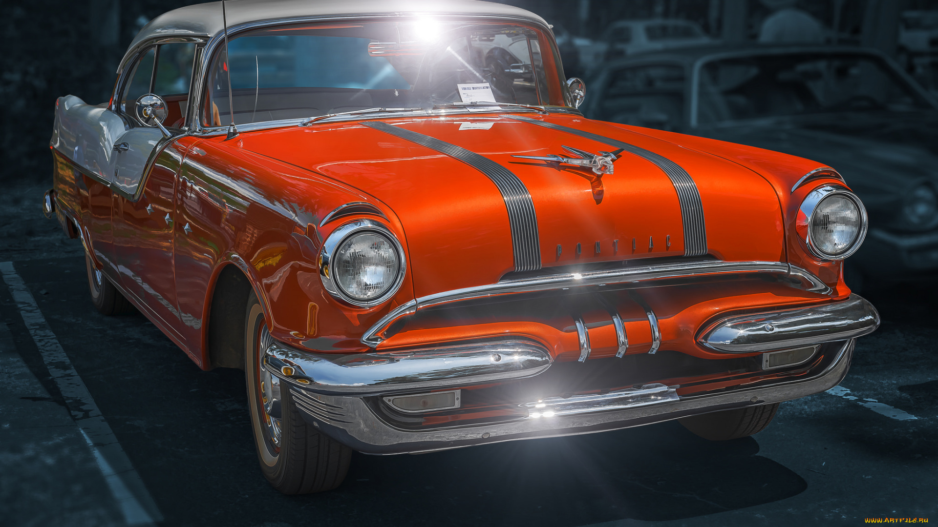 1955, pontiac, star, chief, автомобили, pontiac, ретро