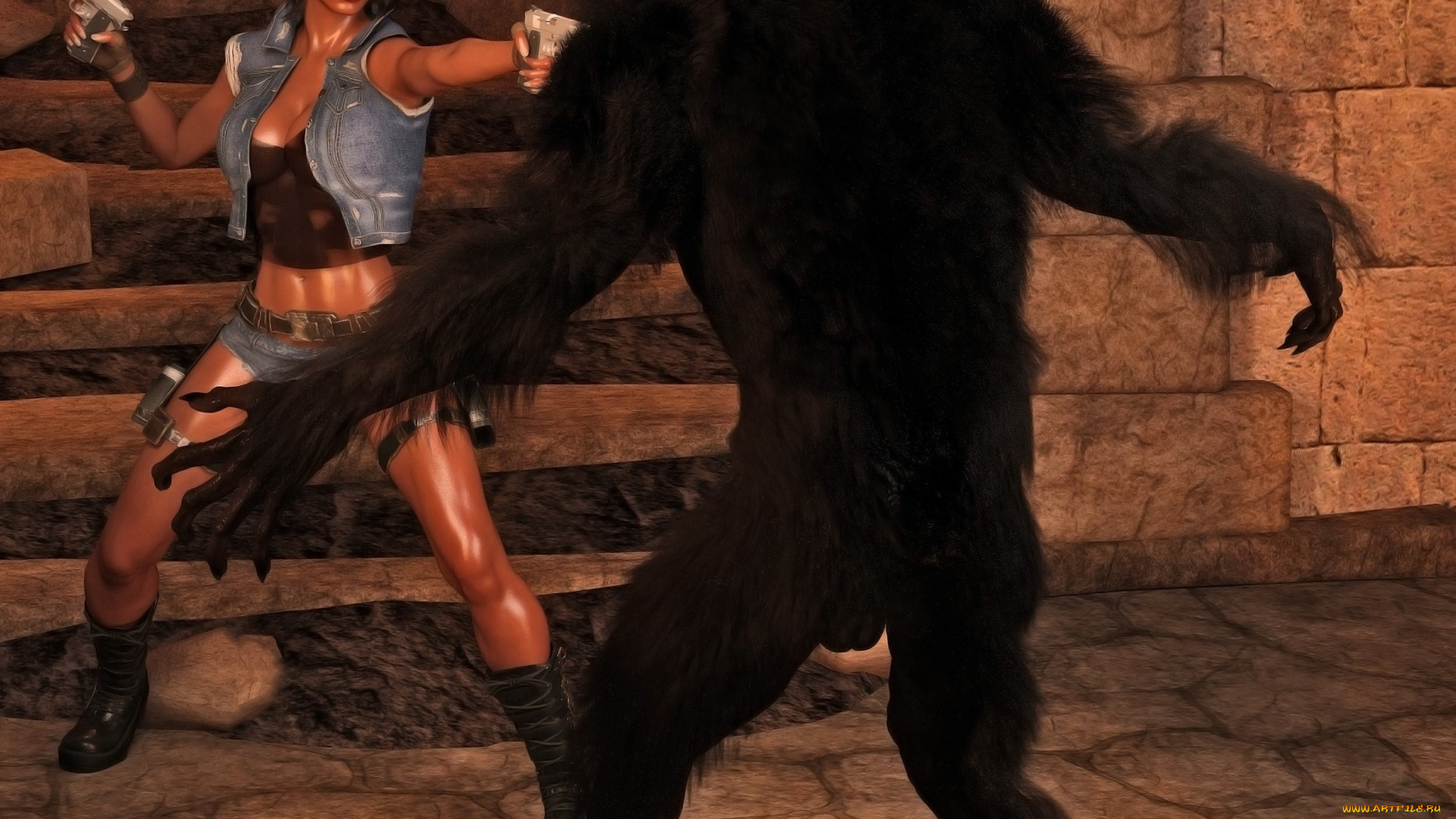 3д, графика, фантазия, , fantasy, девушка, взгляд, фон