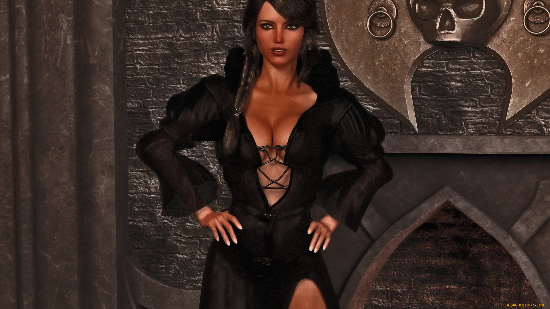 3д, графика, люди, , people, девушка, взгляд, фон