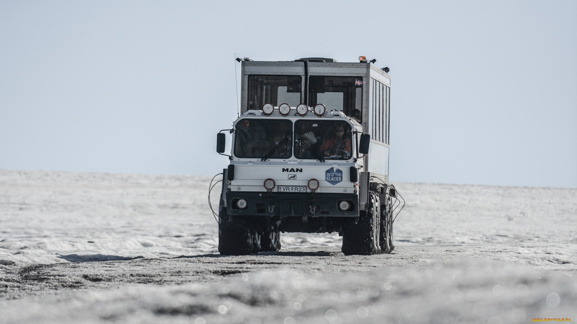 man, автомобили, грузовик, бездорожье, будка, север