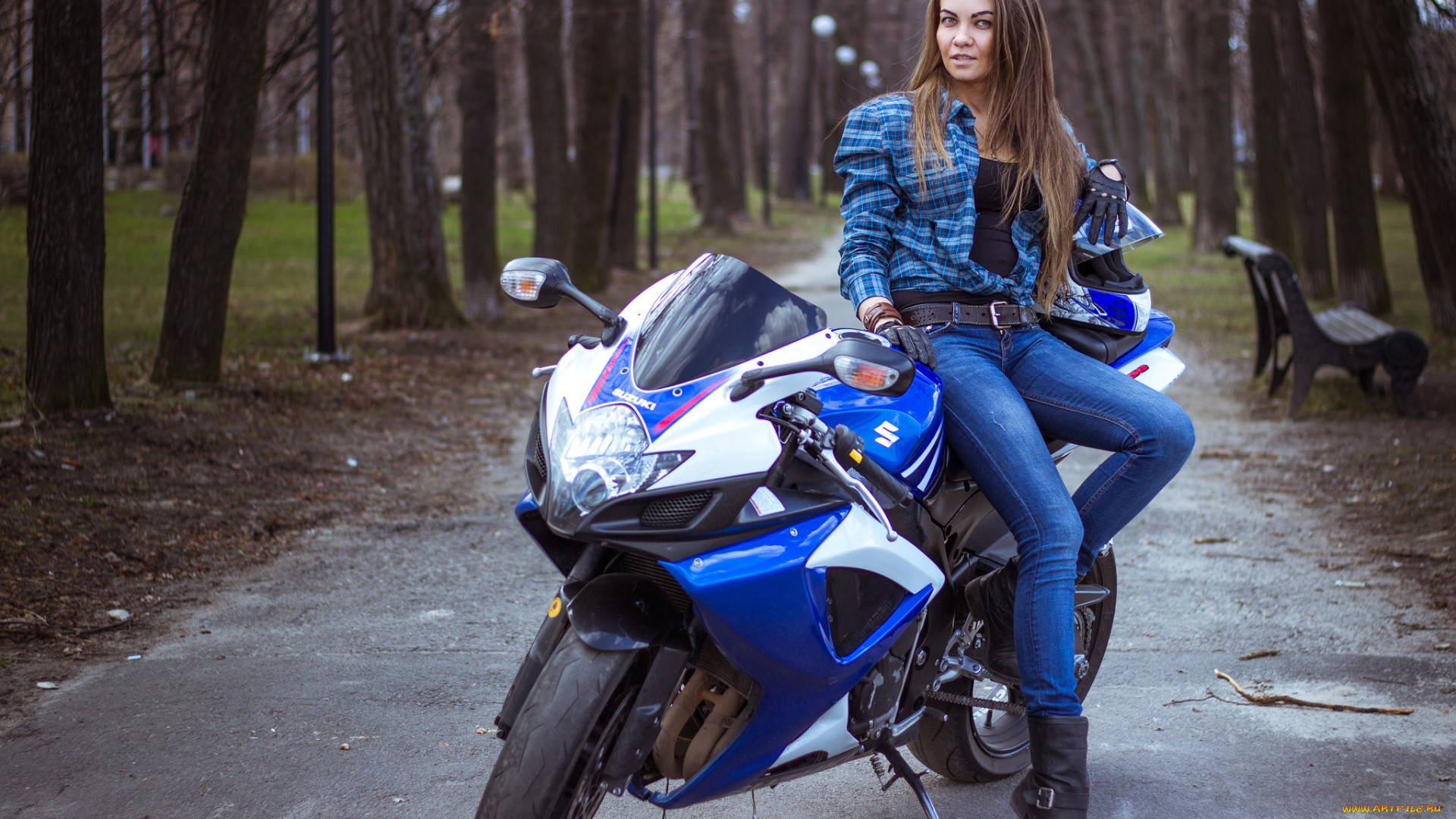 мотоциклы, мото, с, девушкой, девушки