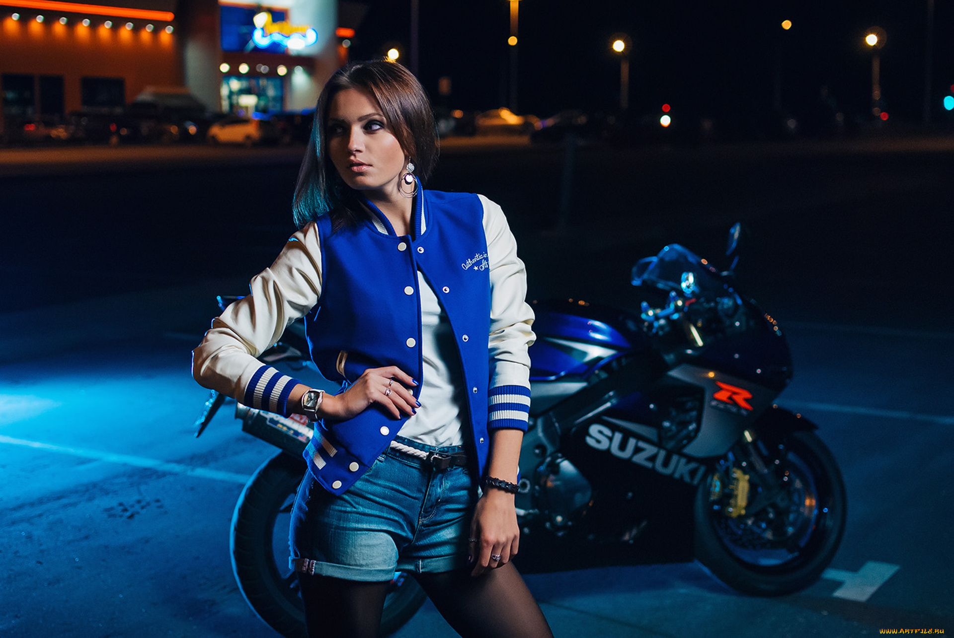 мотоциклы, мото, с, девушкой, девушки