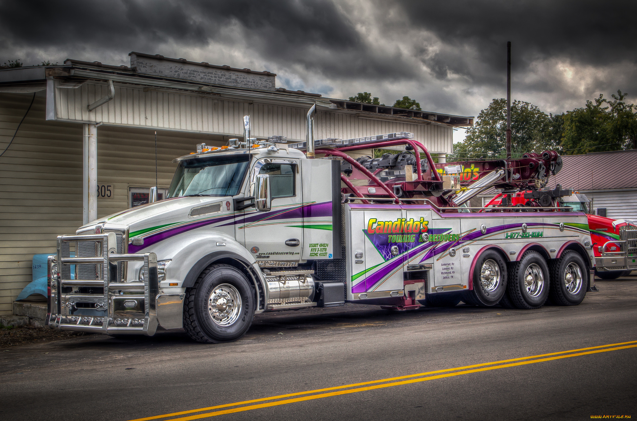 kenworth, tow, truck, автомобили, kenworth, , выставка, улица, тягач