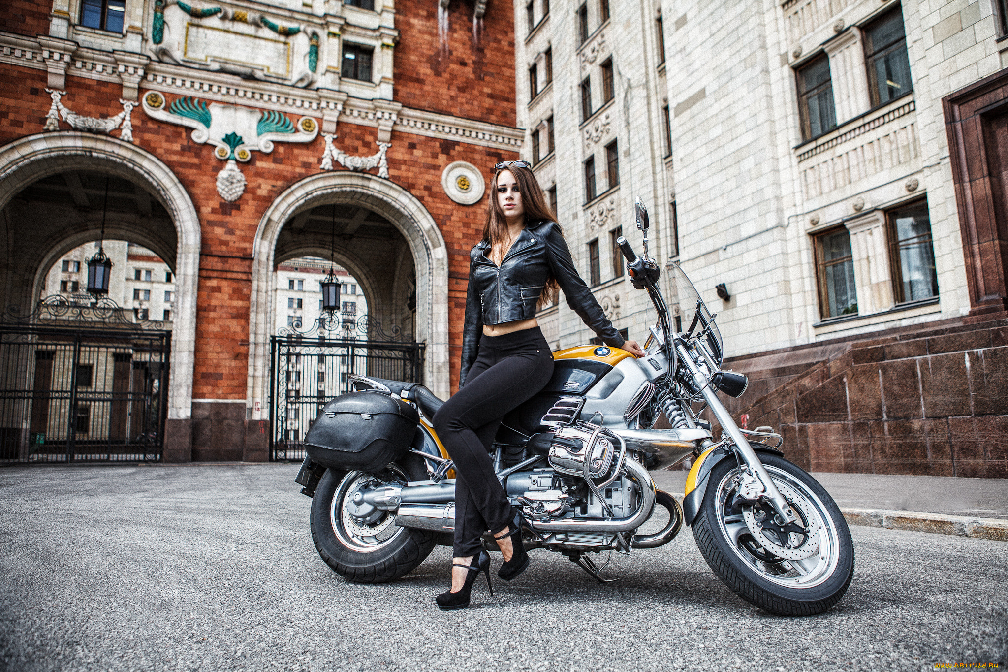 мотоциклы, мото, с, девушкой, девушки