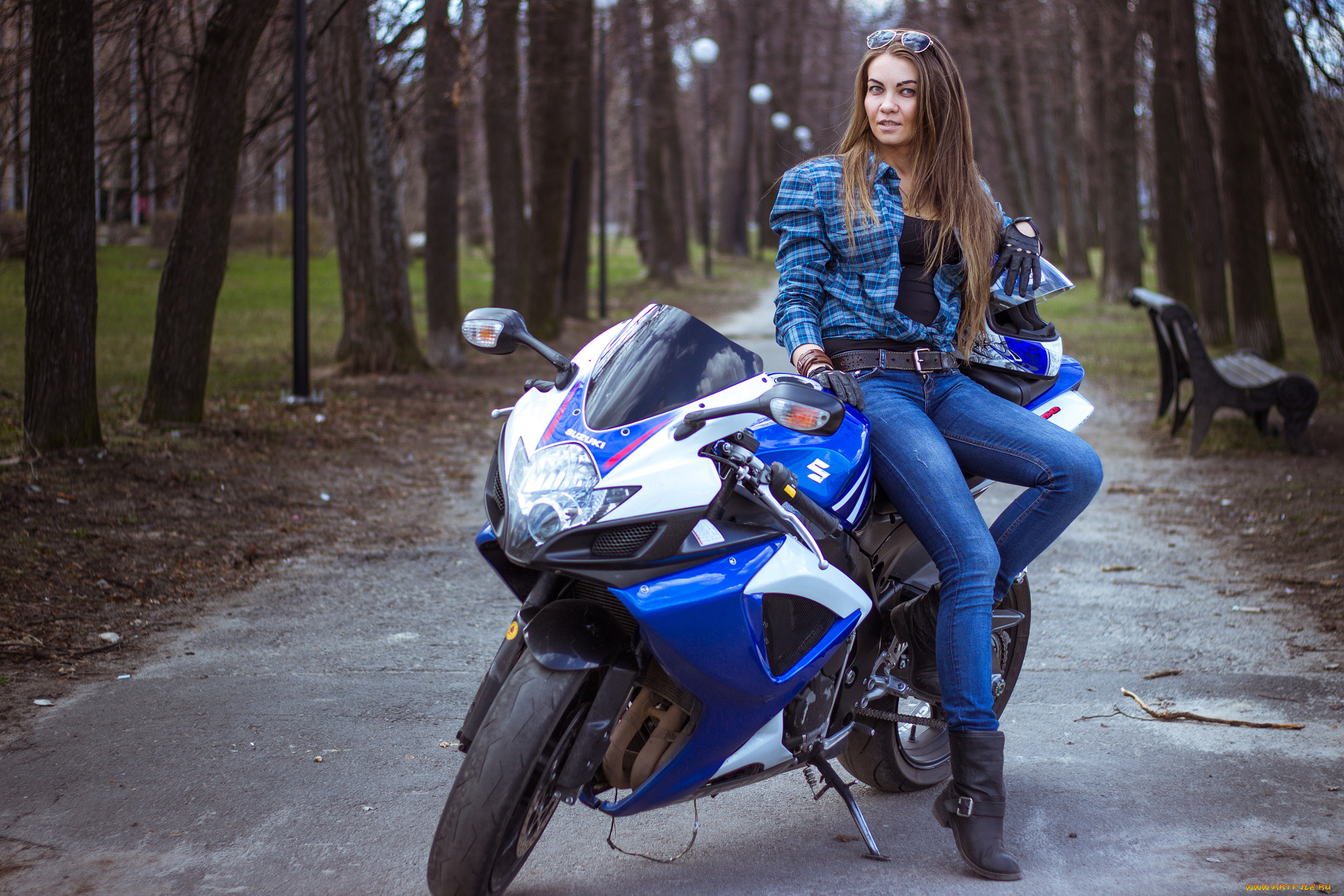 мотоциклы, мото, с, девушкой, девушки