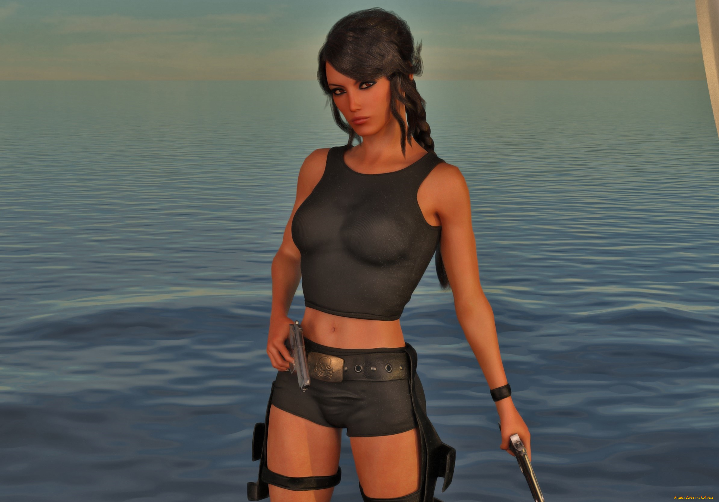 3д, графика, фантазия, , fantasy, девушка, взгляд, фон