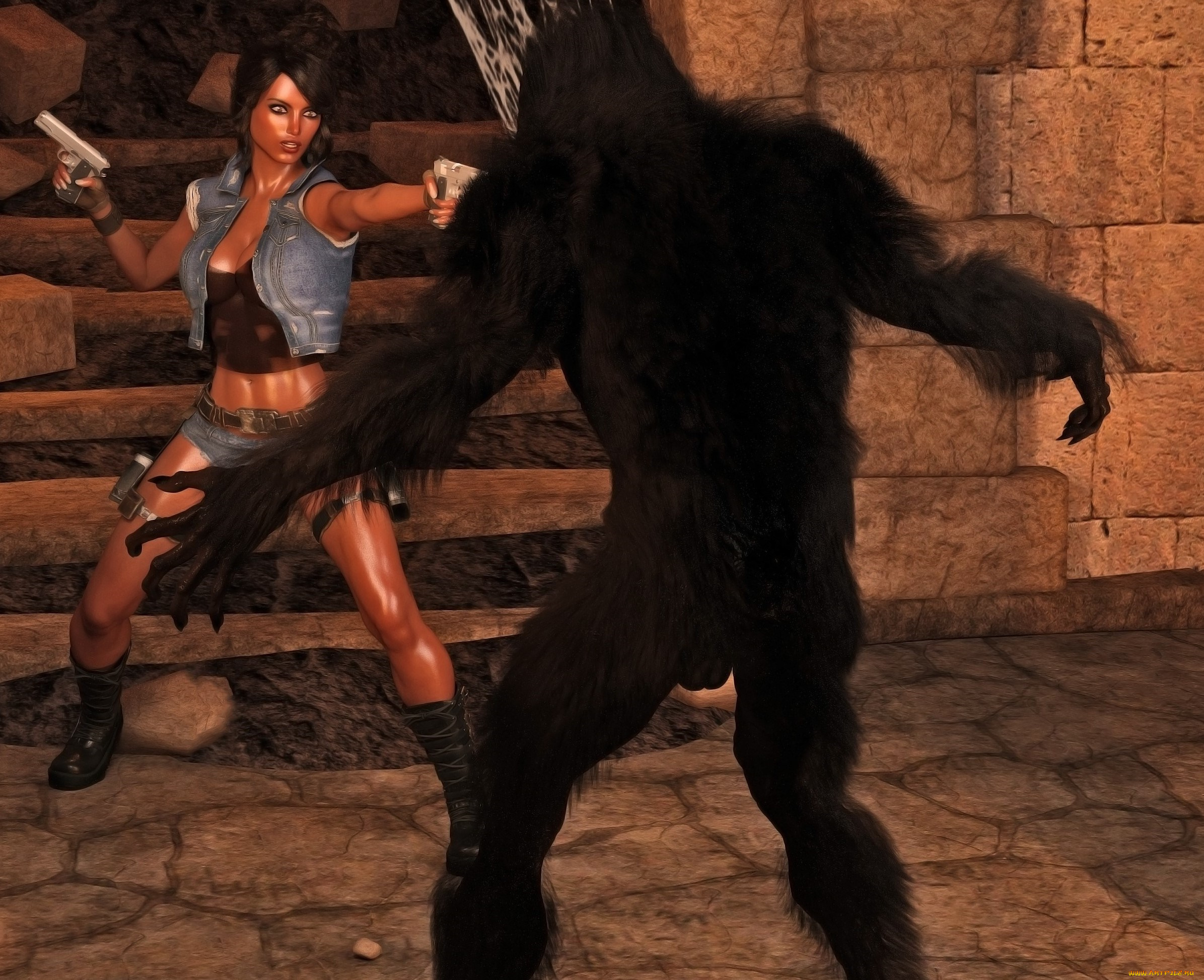 3д, графика, фантазия, , fantasy, девушка, взгляд, фон