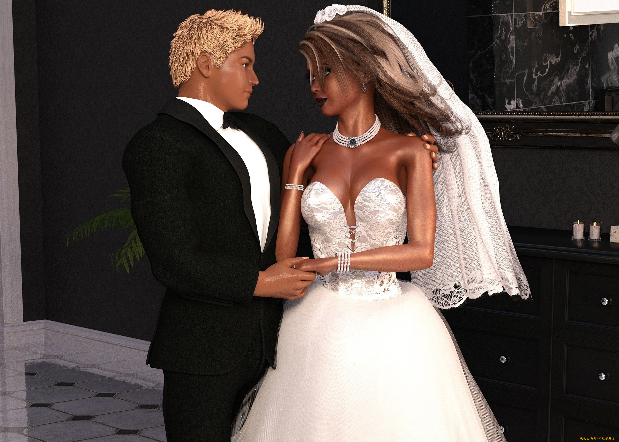 3д, графика, романтика, , romantics, мужчина, фон, взгляд, девушка